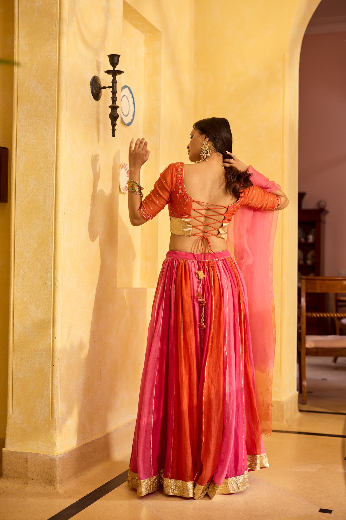 Mehr Chanderi Lehenga Set