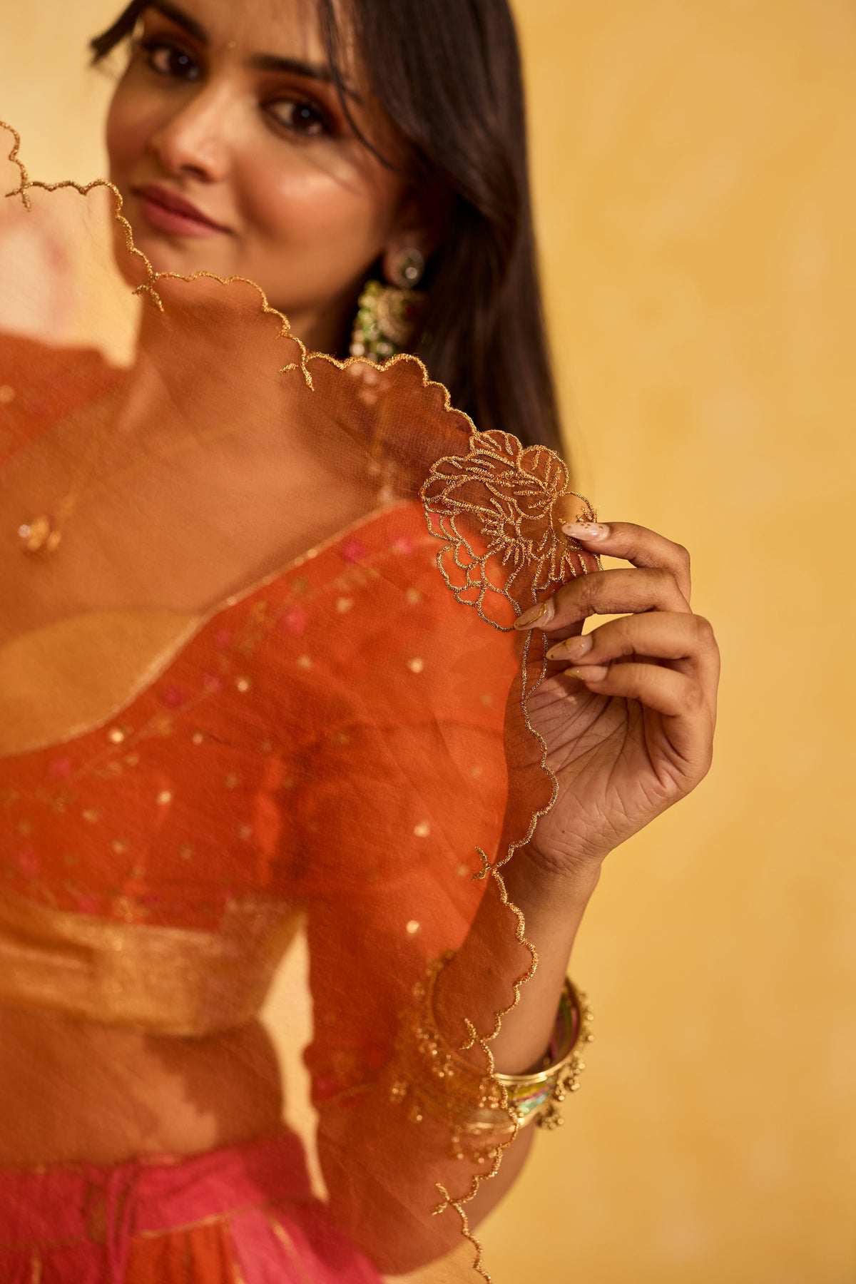 Mehr Chanderi Lehenga Set