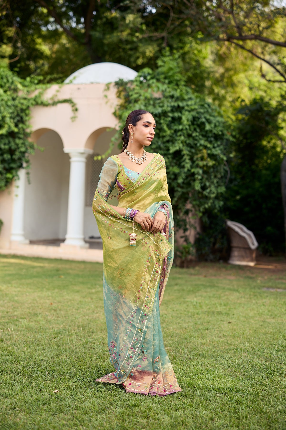 Saanjh Silk Tissue Sari