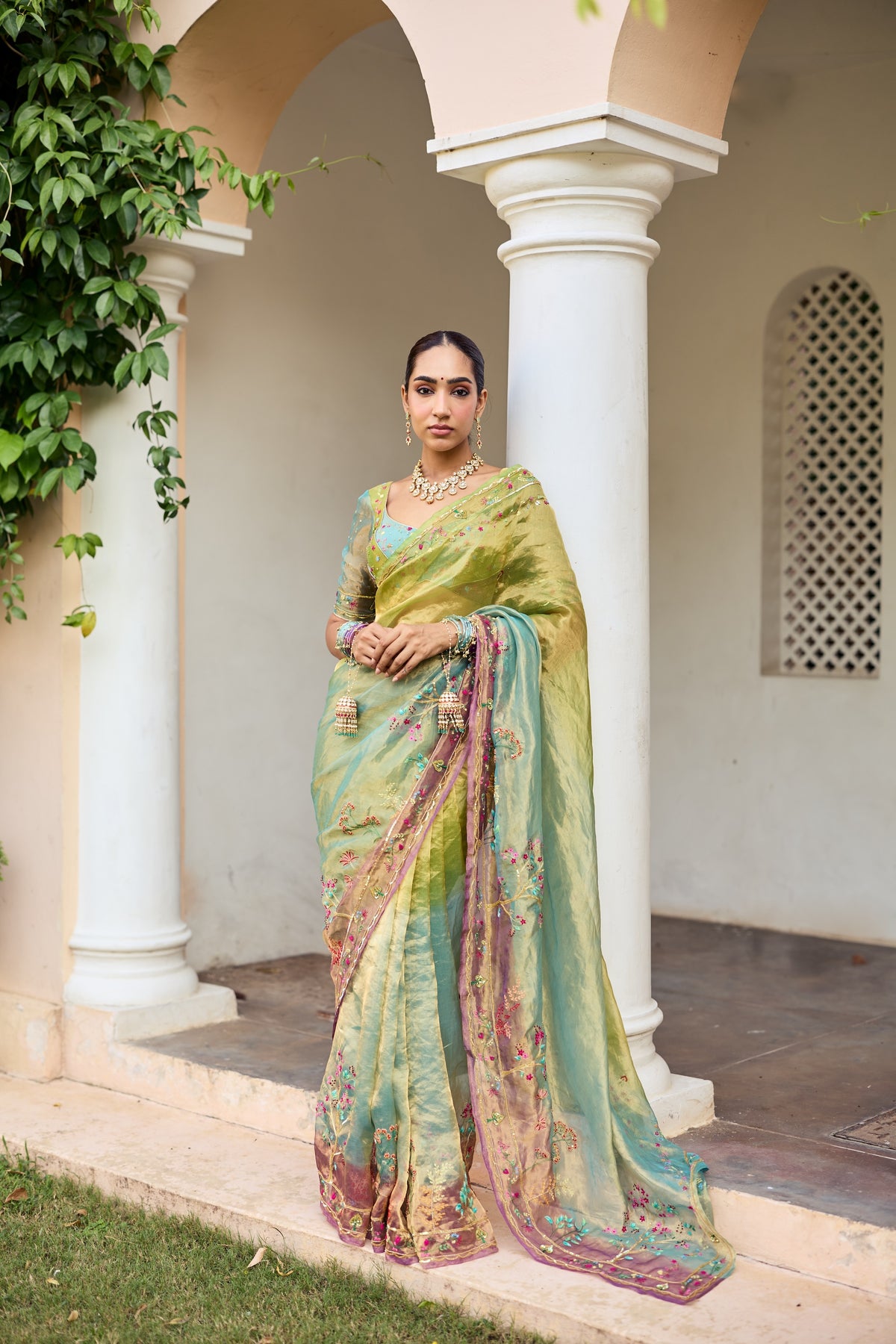 Saanjh Silk Tissue Sari