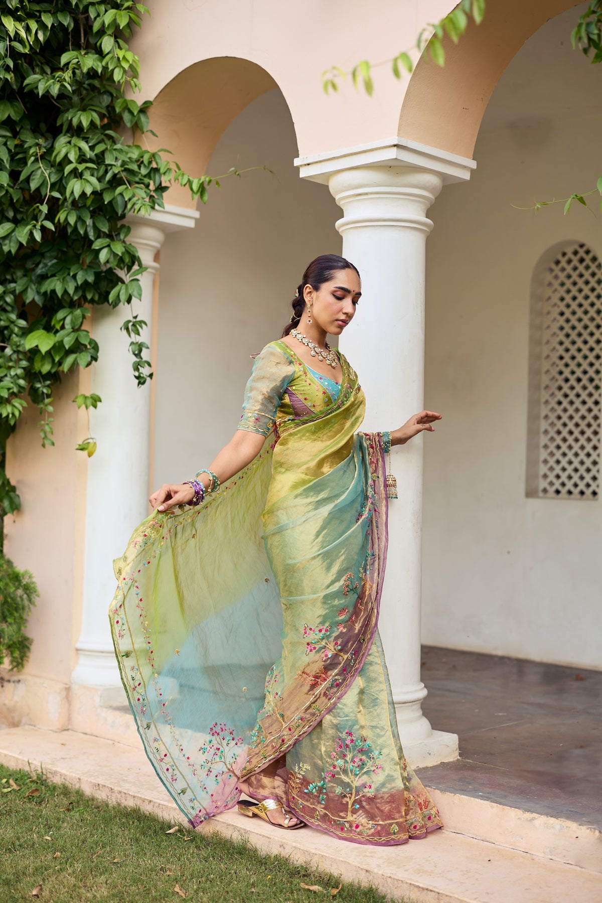 Saanjh Silk Tissue Sari