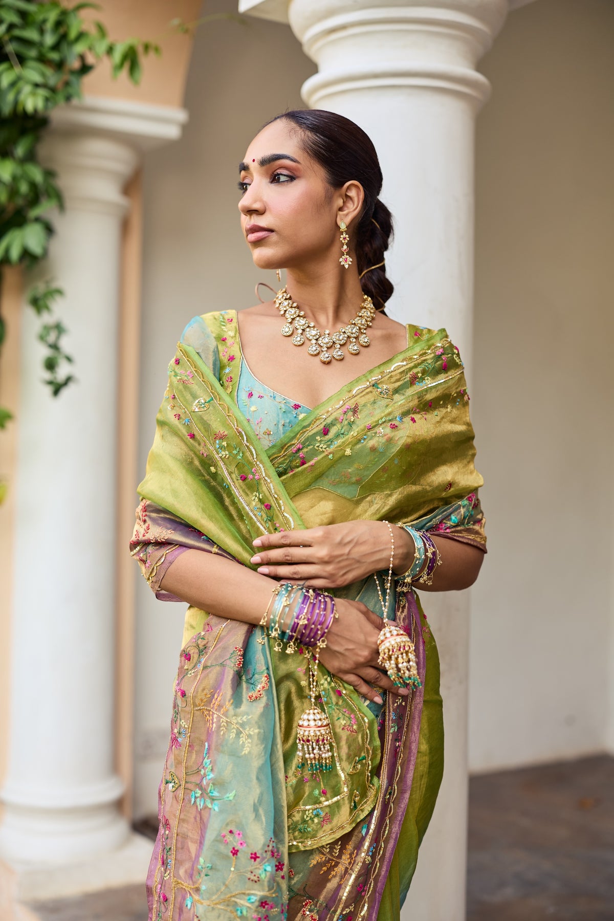 Saanjh Silk Tissue Sari