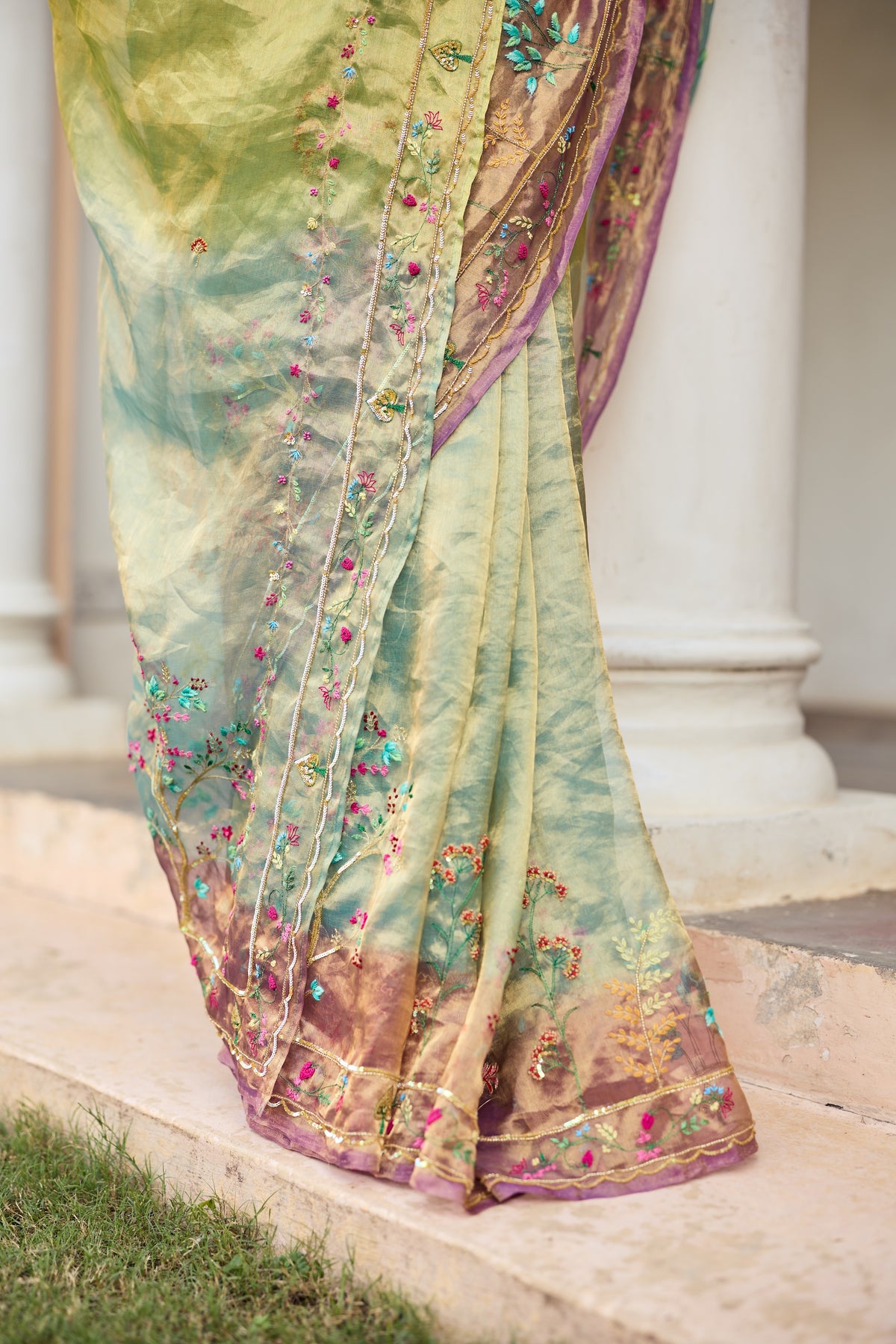 Saanjh Silk Tissue Sari