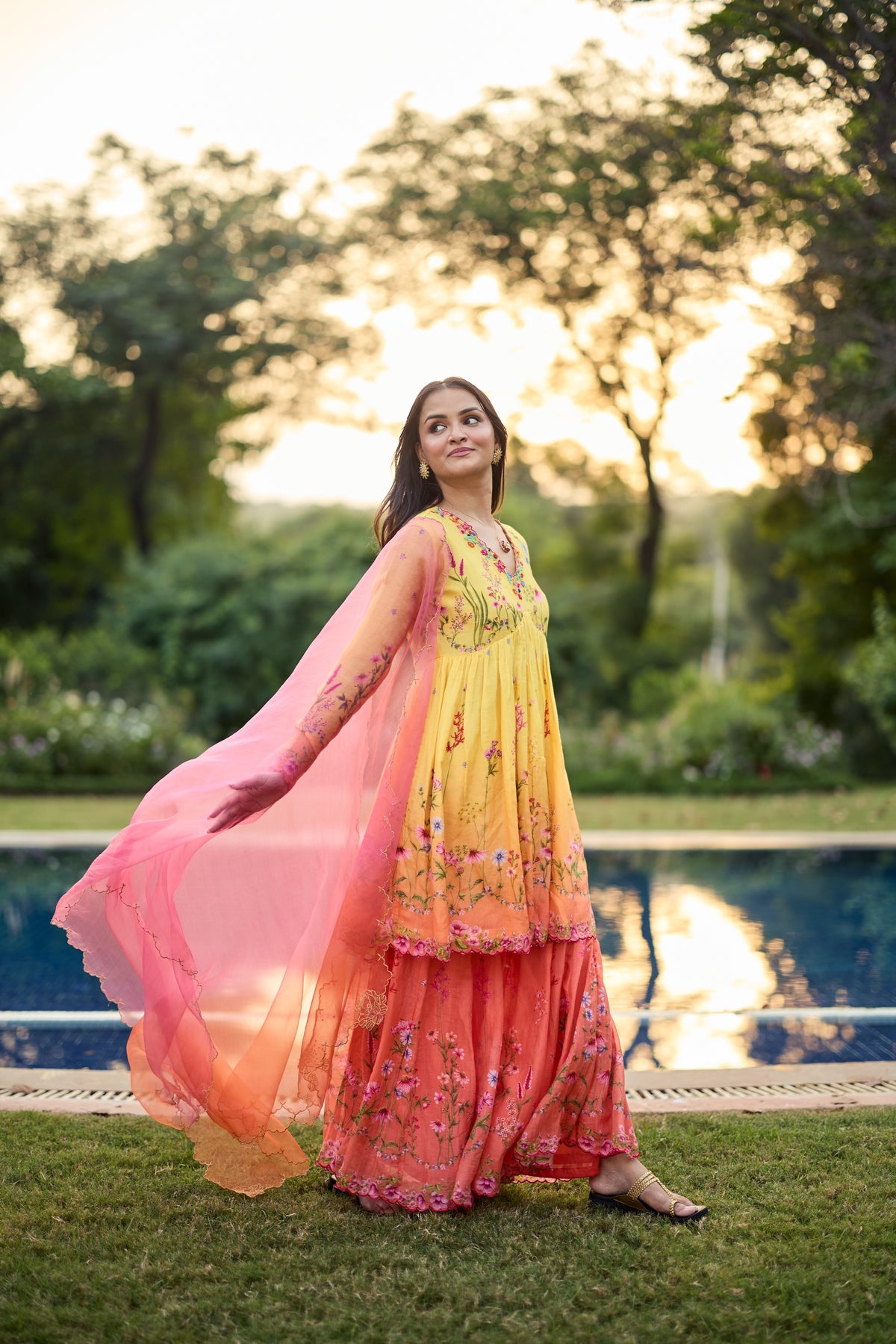 Bindu Chanderi Kurta Set
