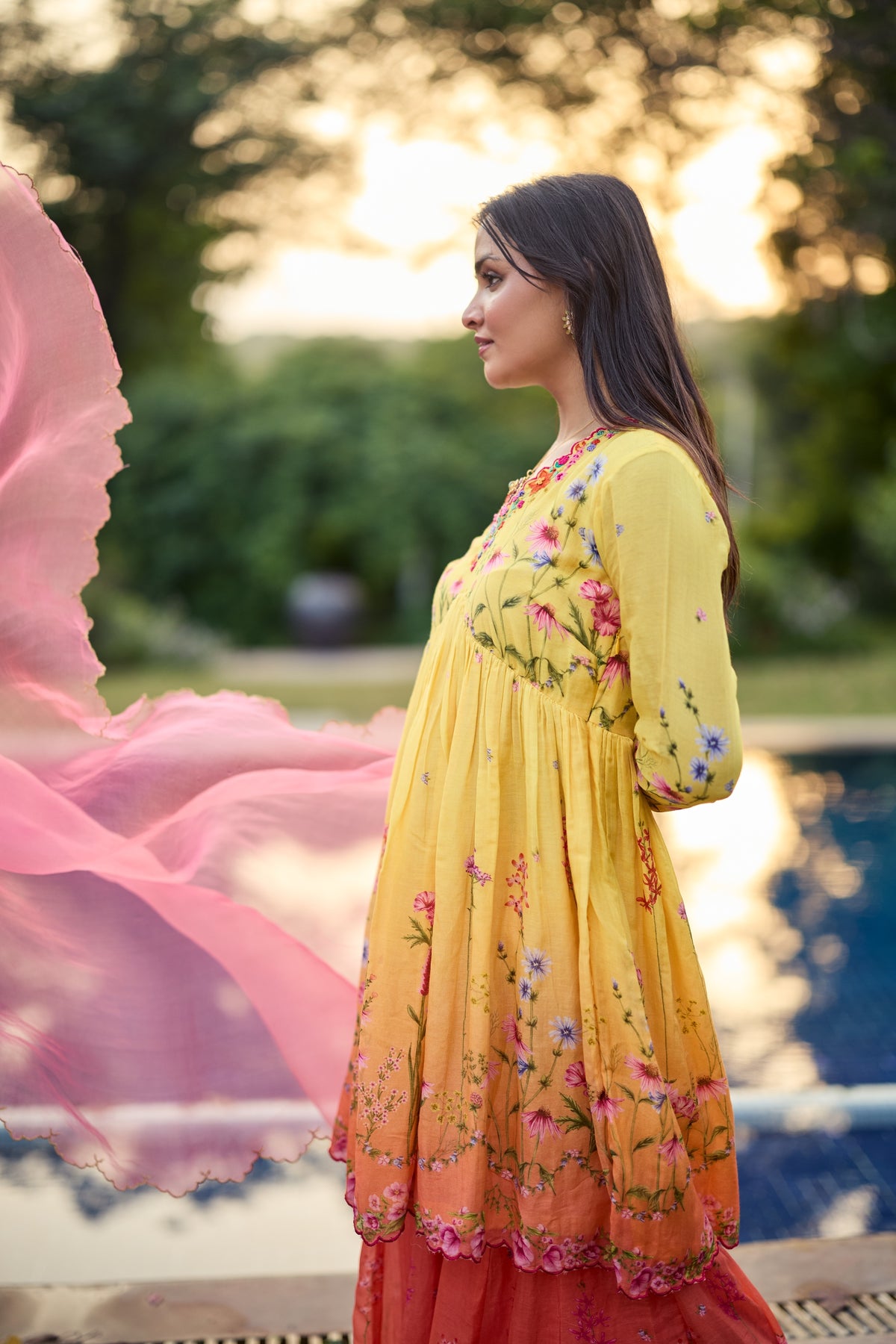 Bindu Chanderi Kurta Set