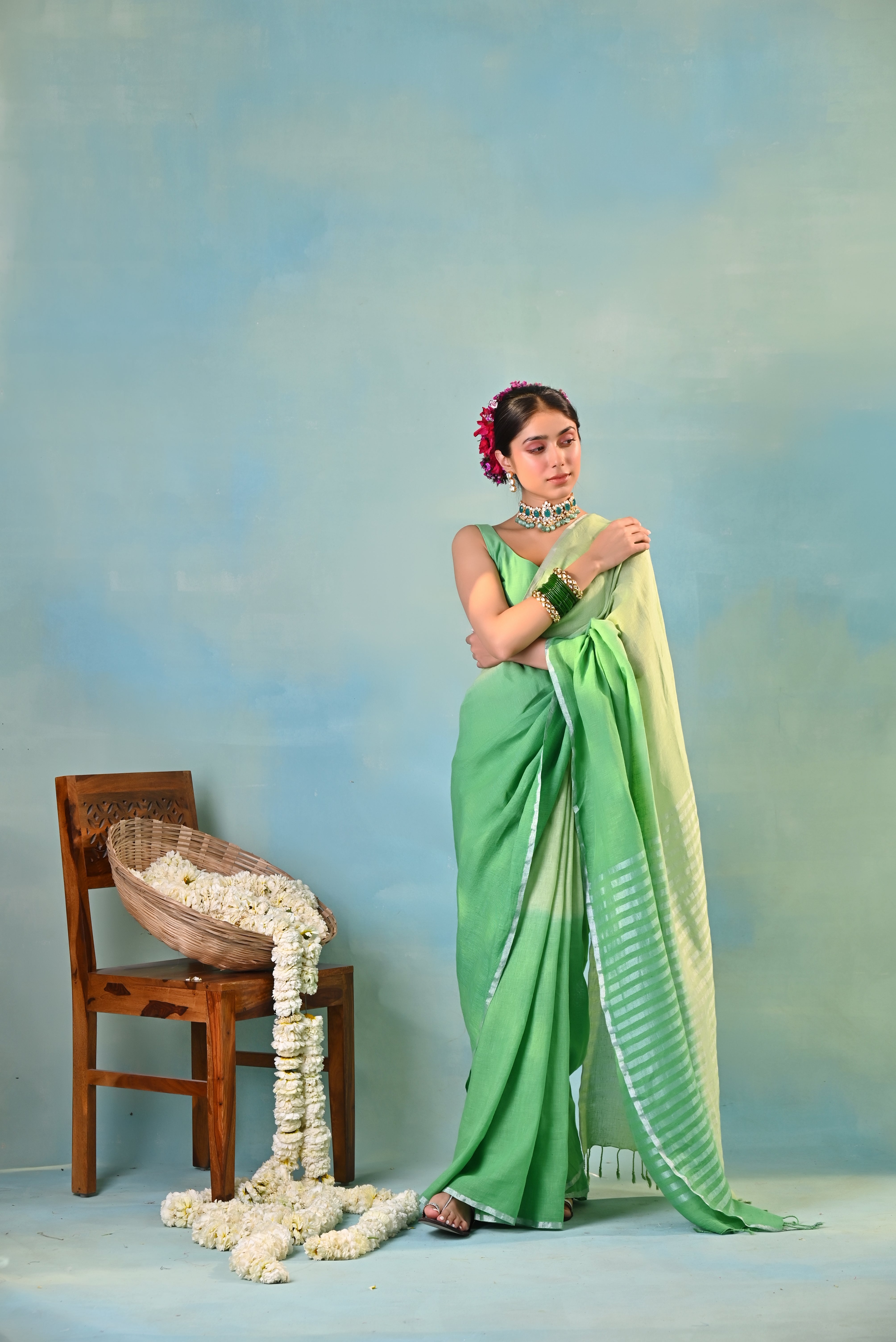 Bahar Linen Sari