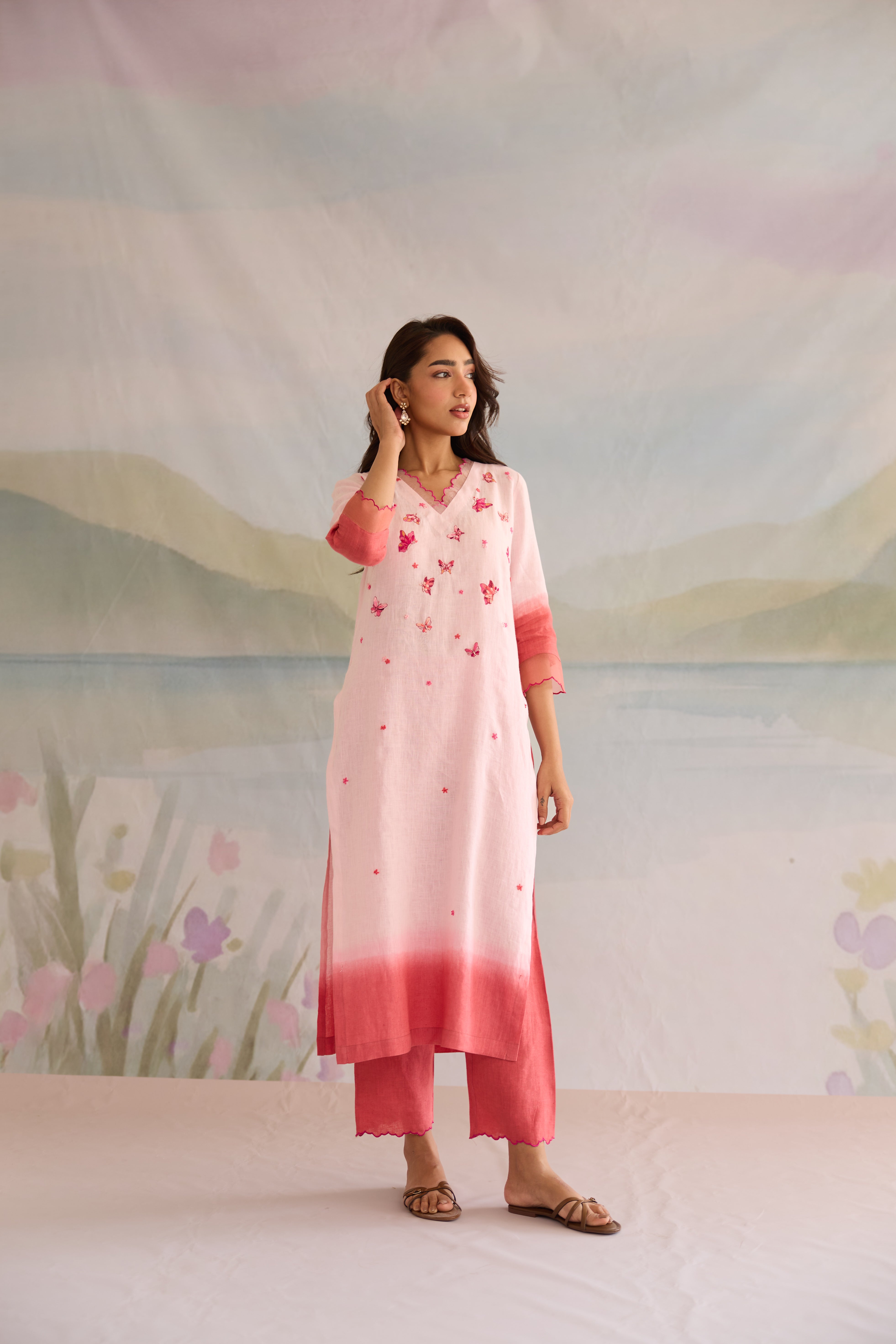 Titli Linen Kurta Set