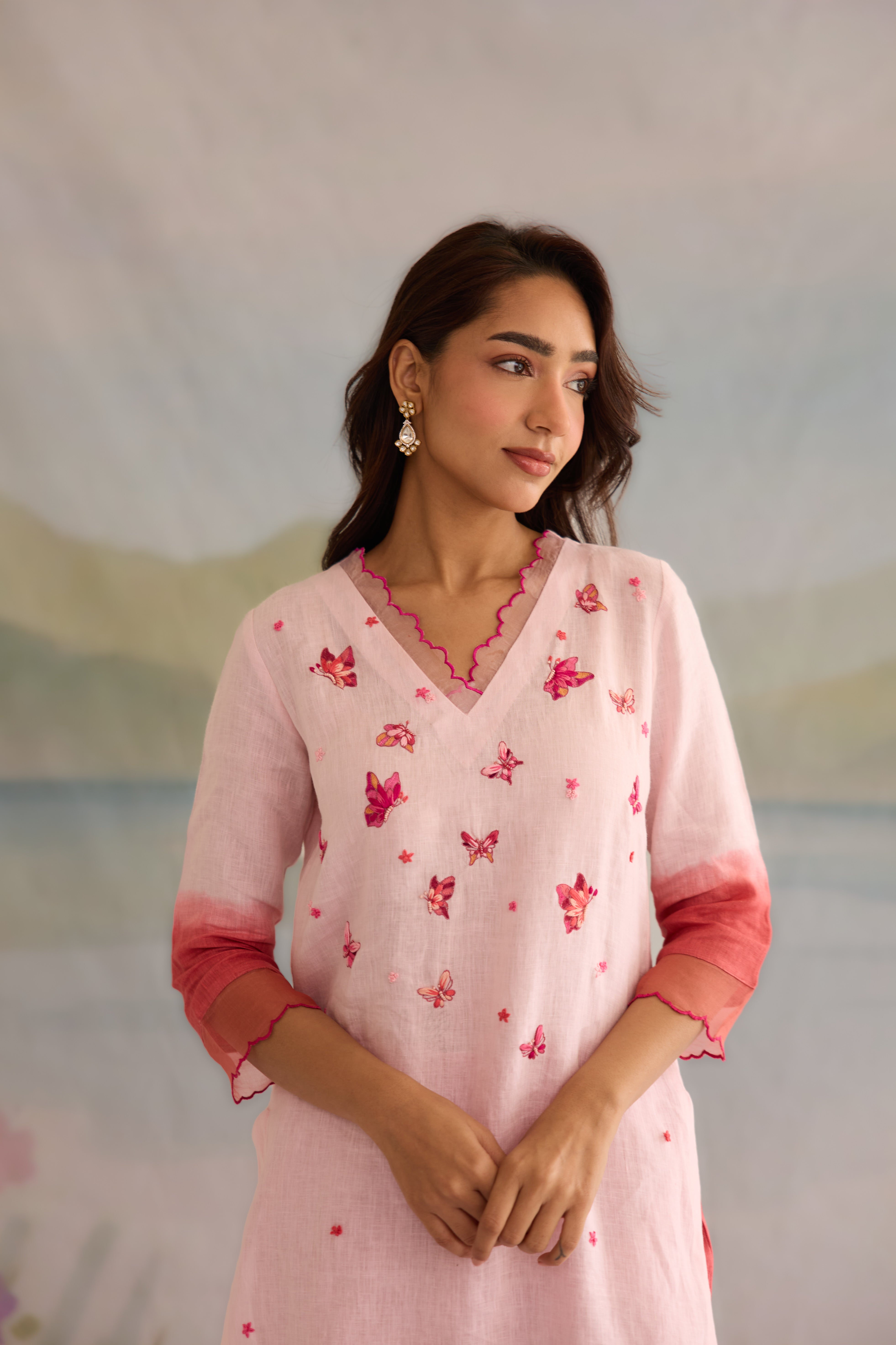 Titli Linen Kurta Set