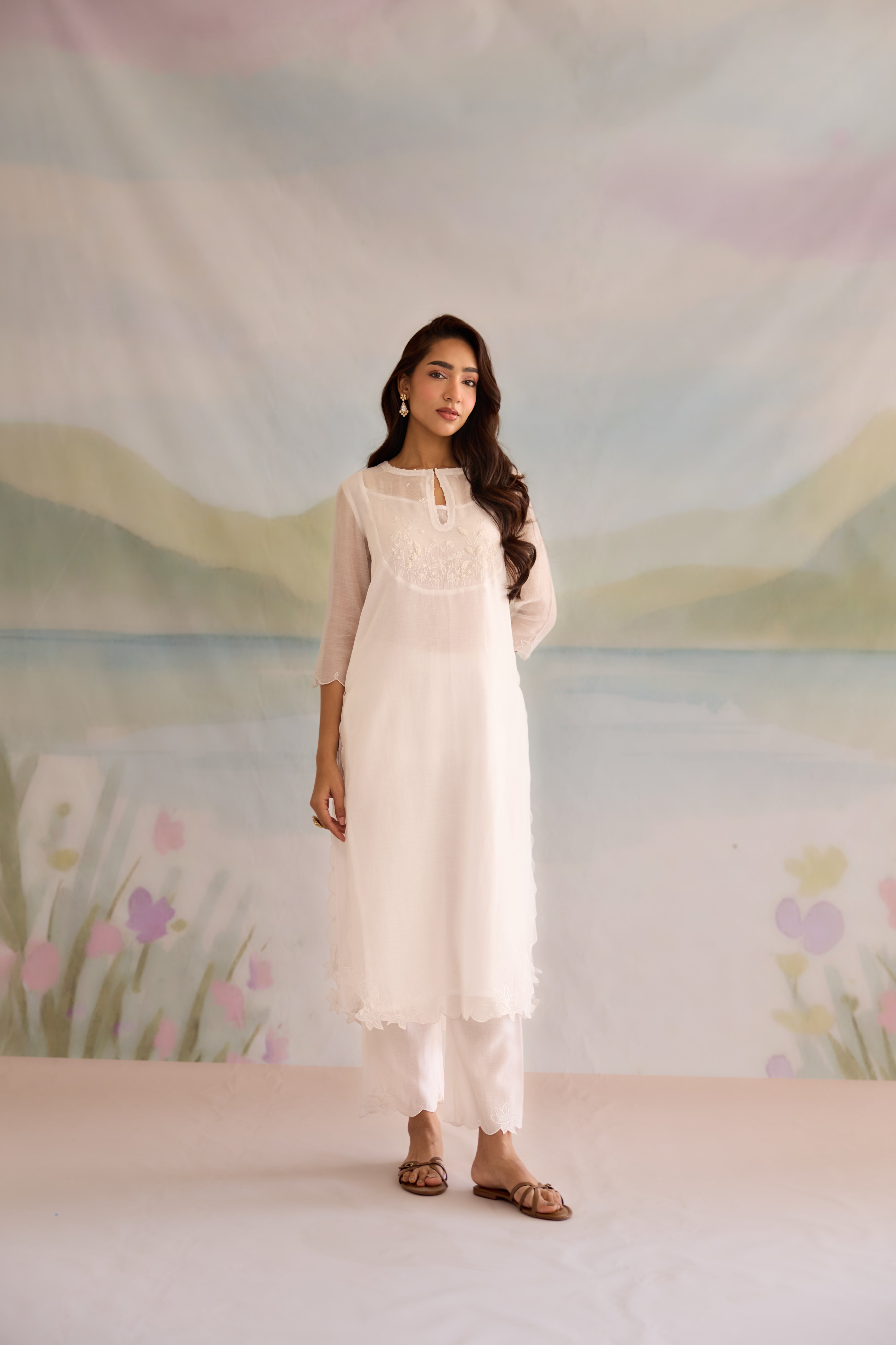 Mishri Chanderi Kurta Set