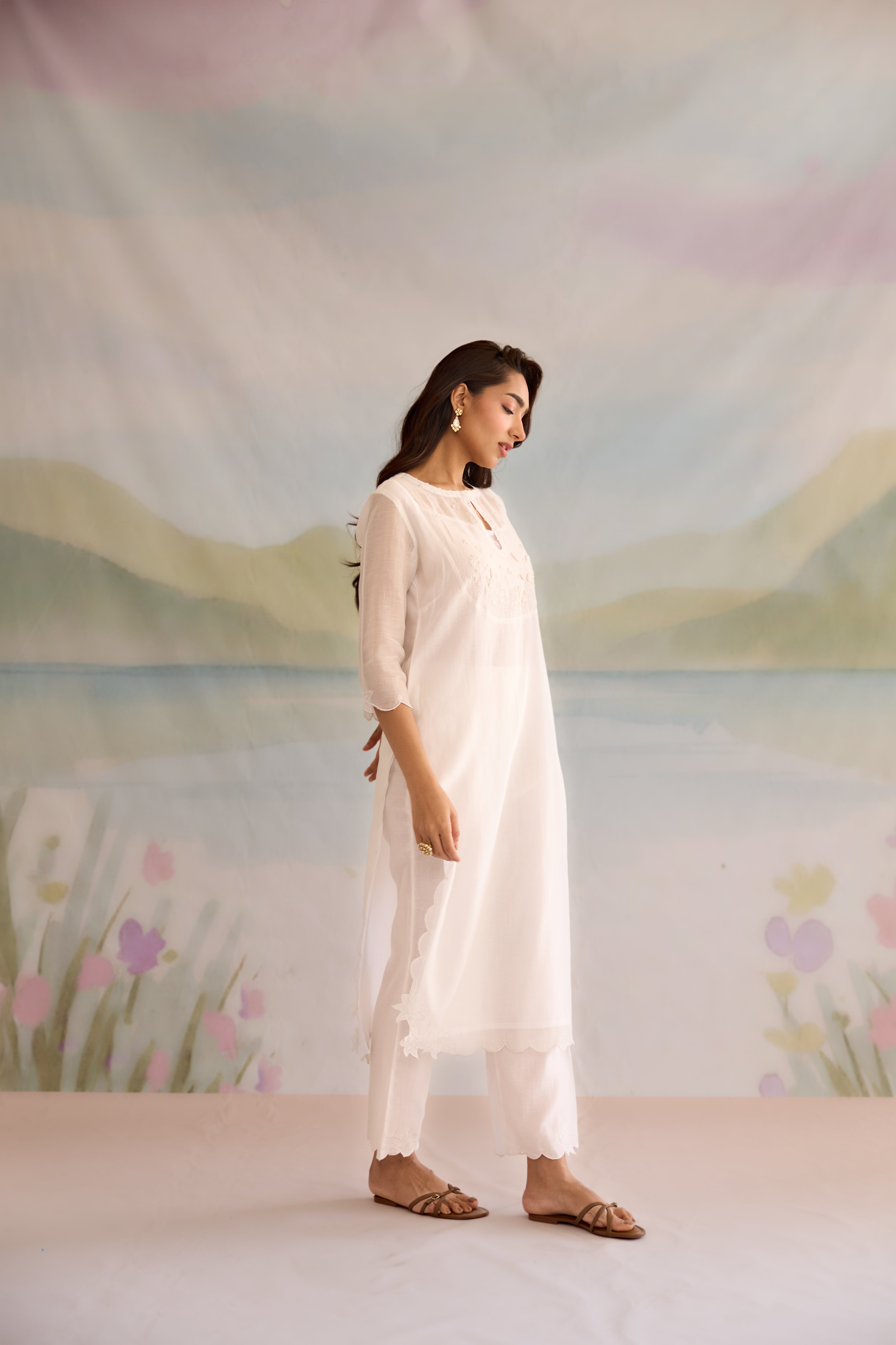 Mishri Chanderi Kurta Set