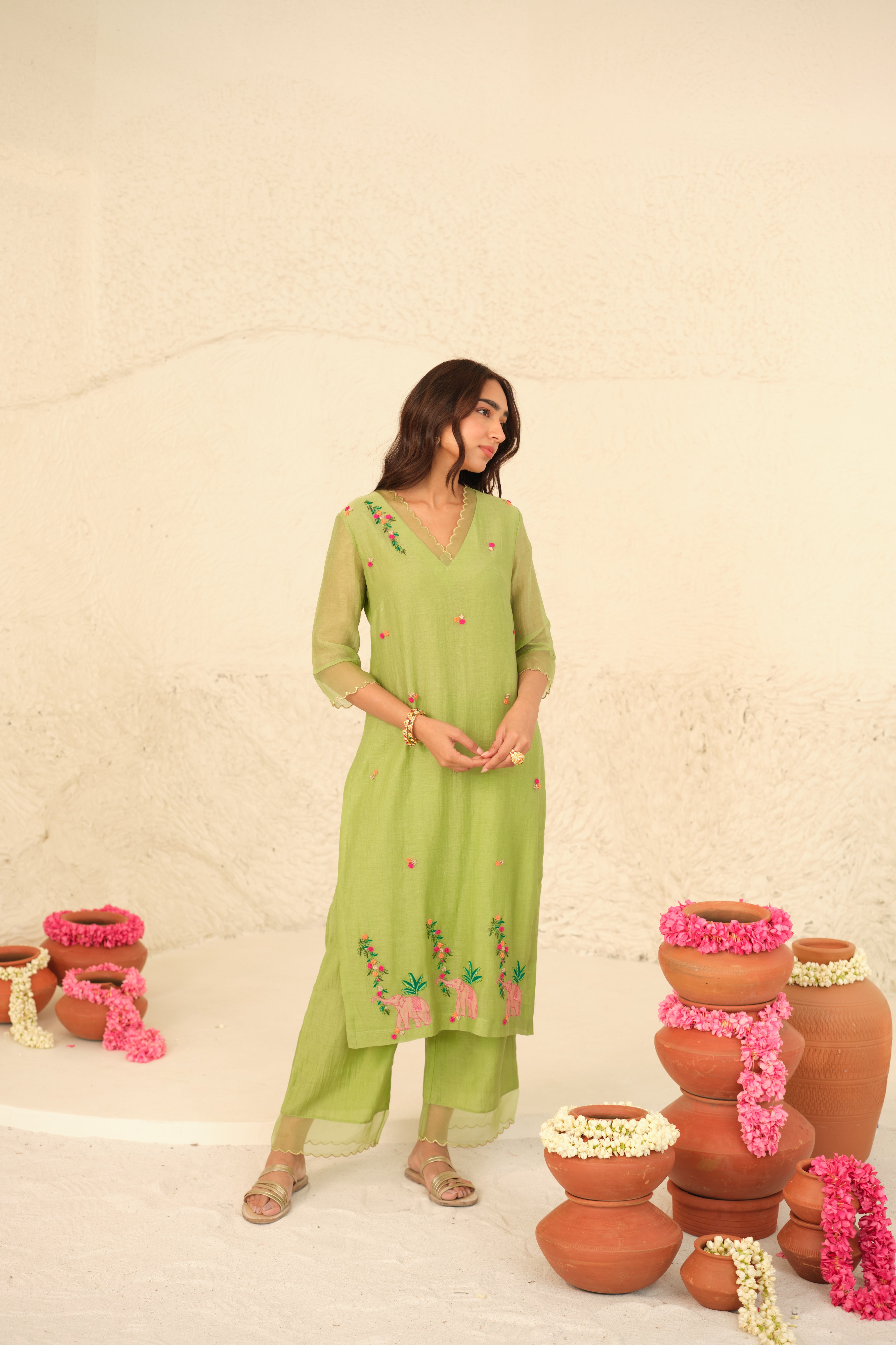 Numani Chanderi Kurta Set