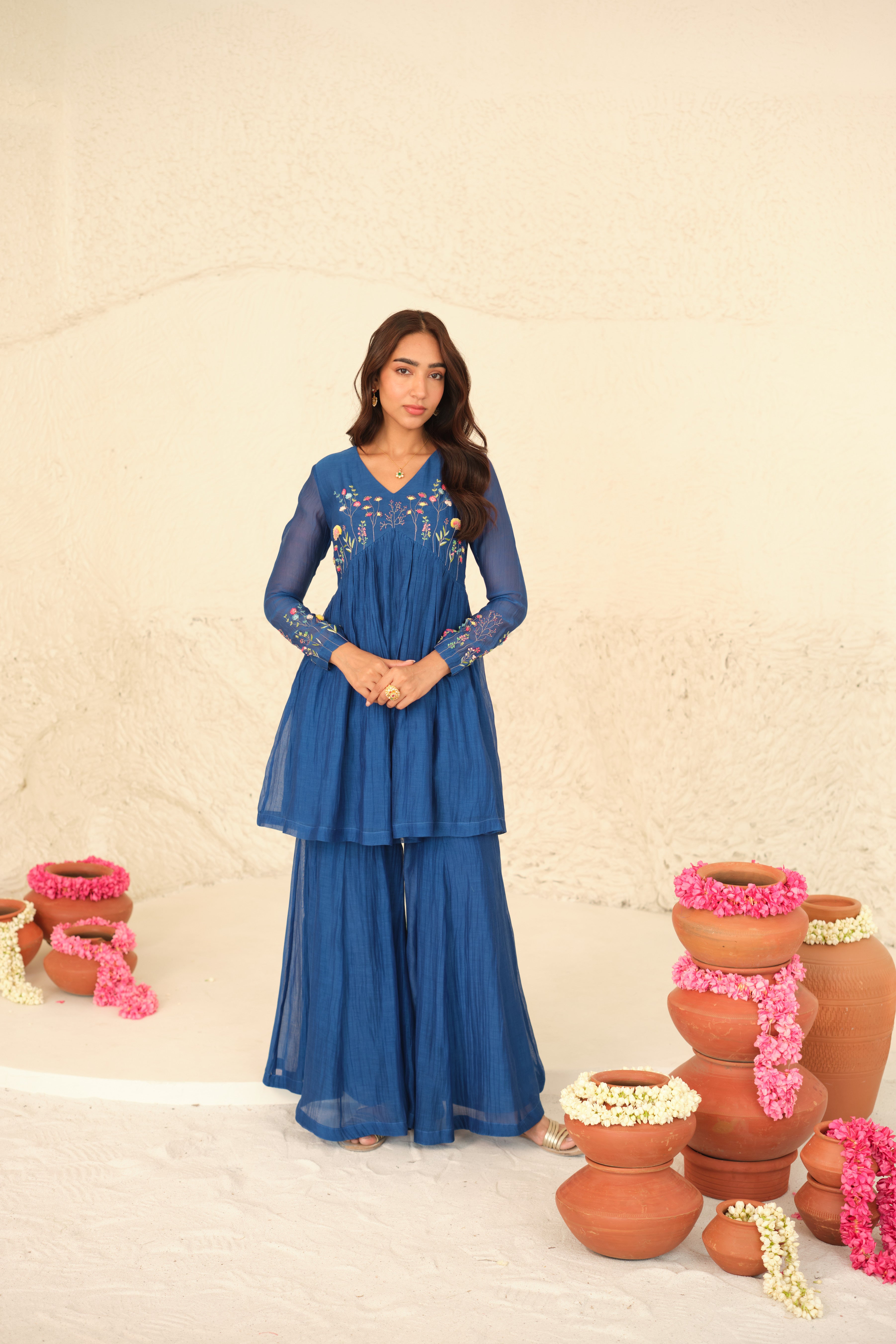 Divija Chanderi Kurta Set