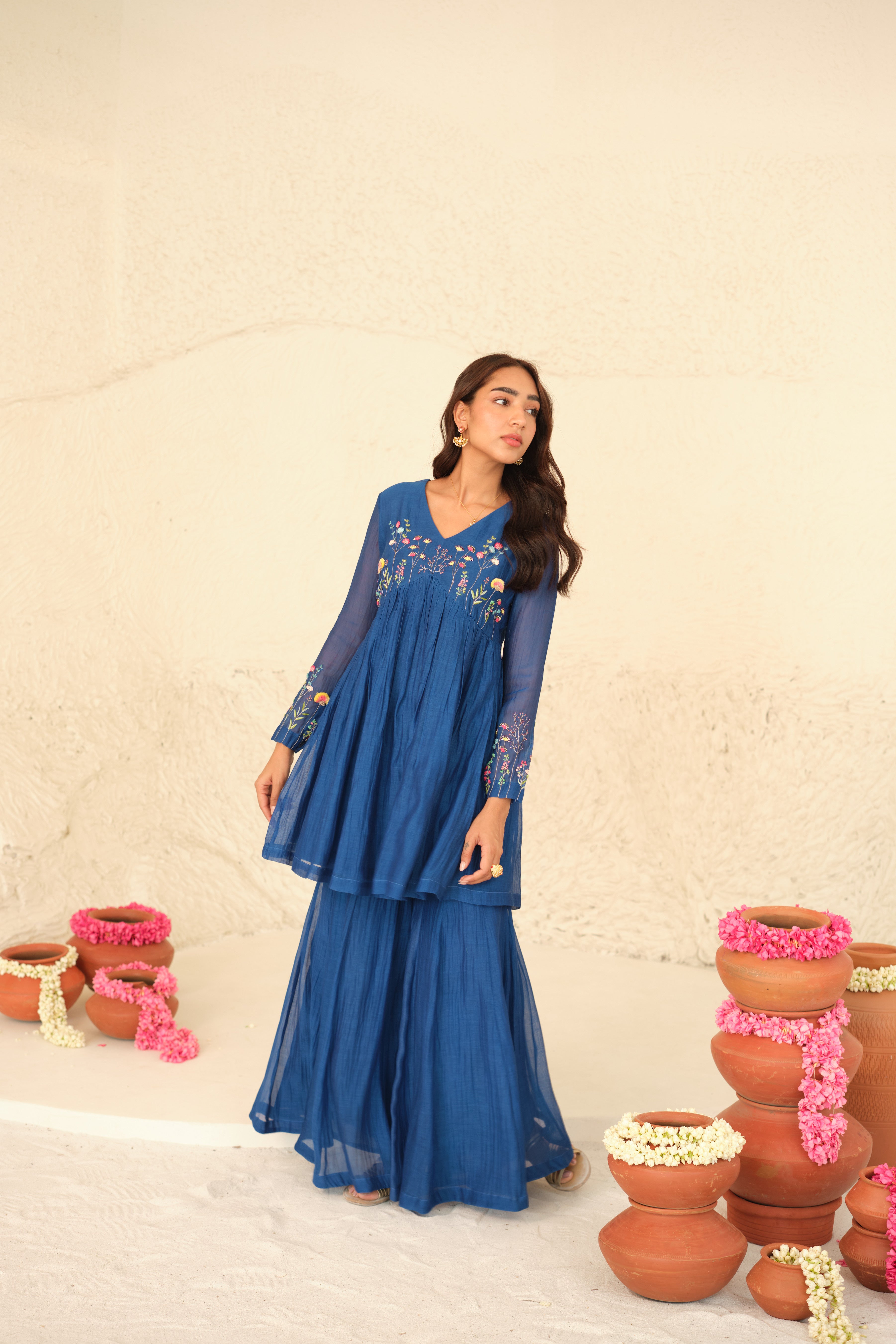 Divija Chanderi Kurta Set