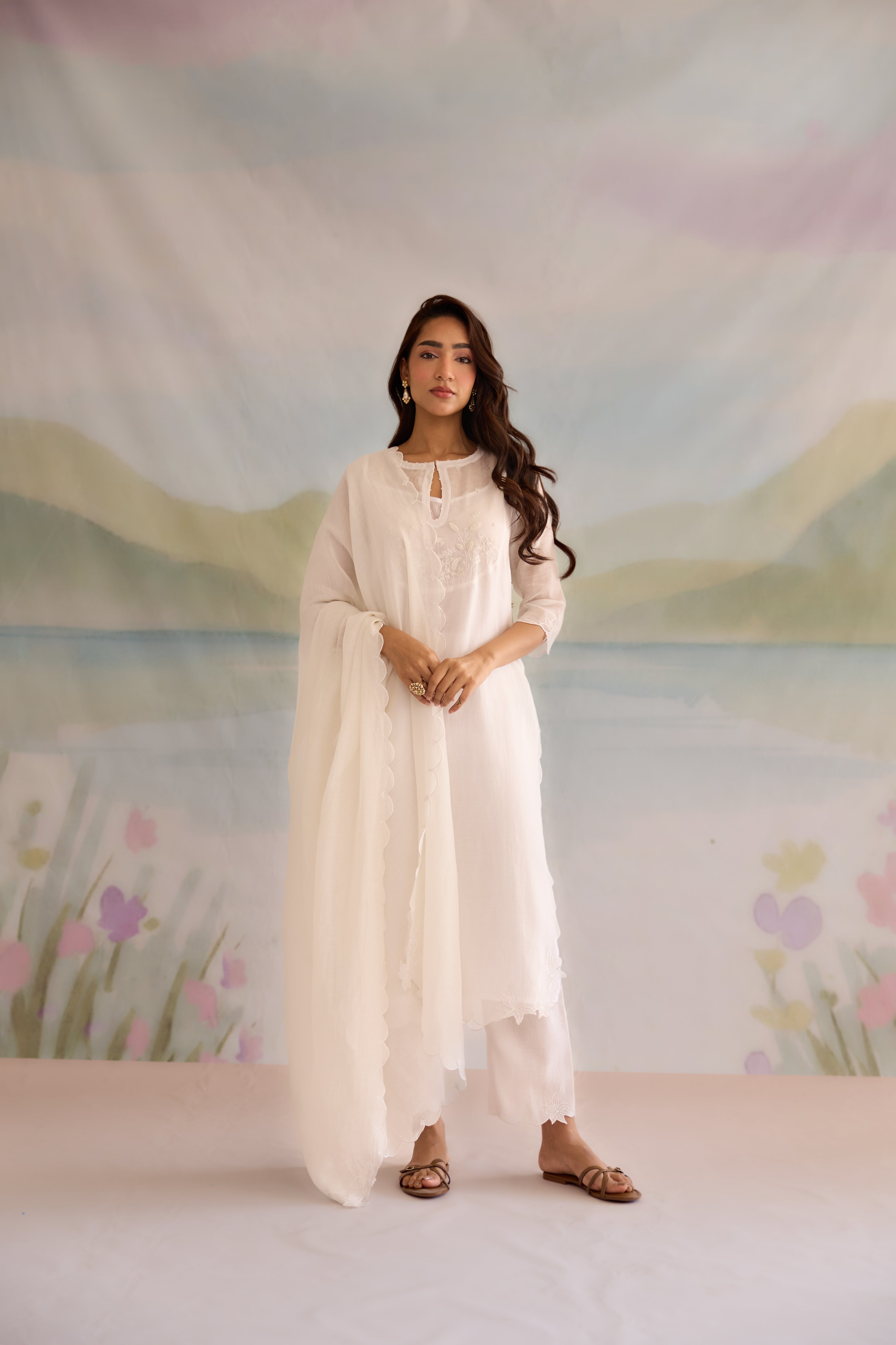 Mishri Chanderi Kurta Set