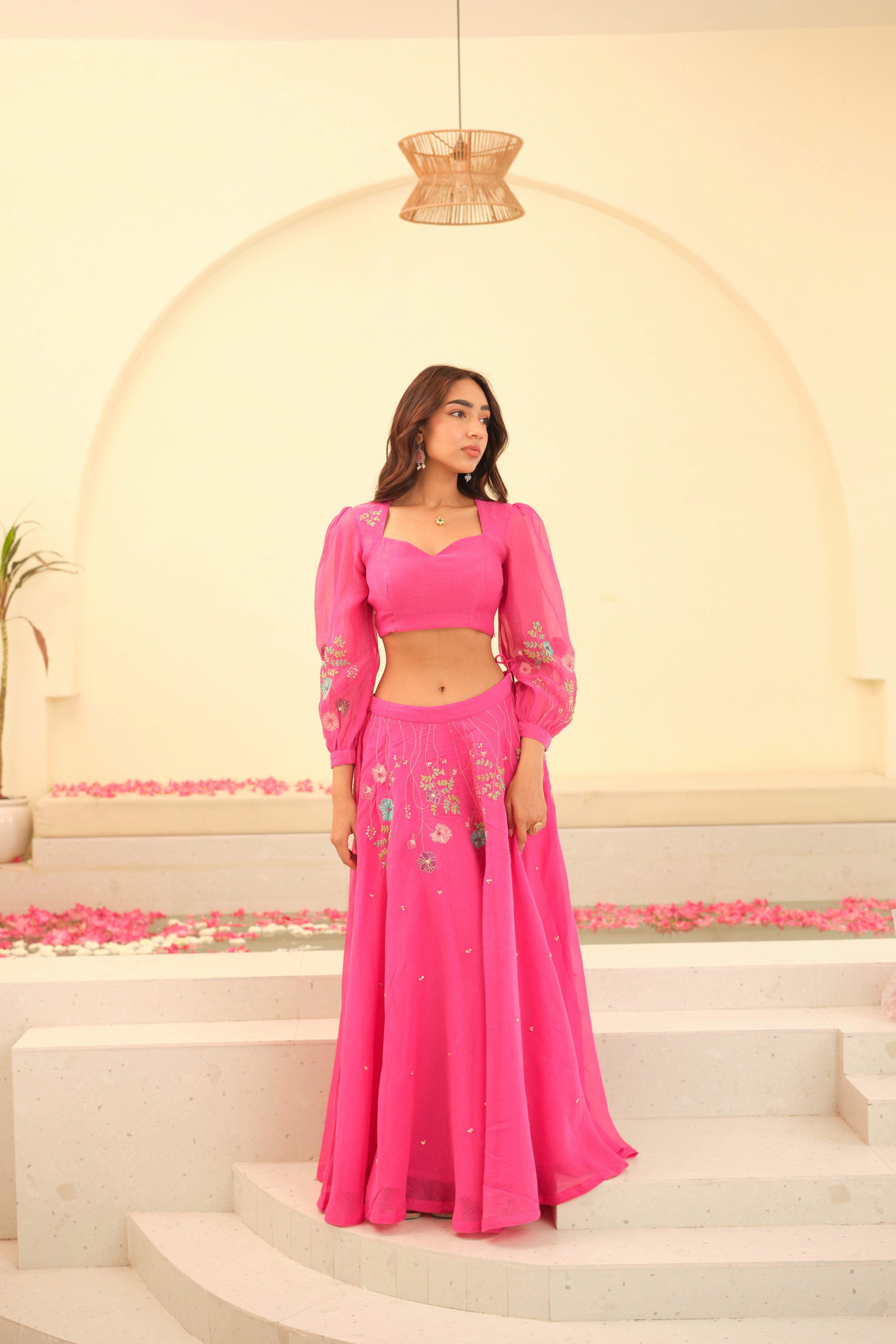 Mohini Chanderi Lehenga Set