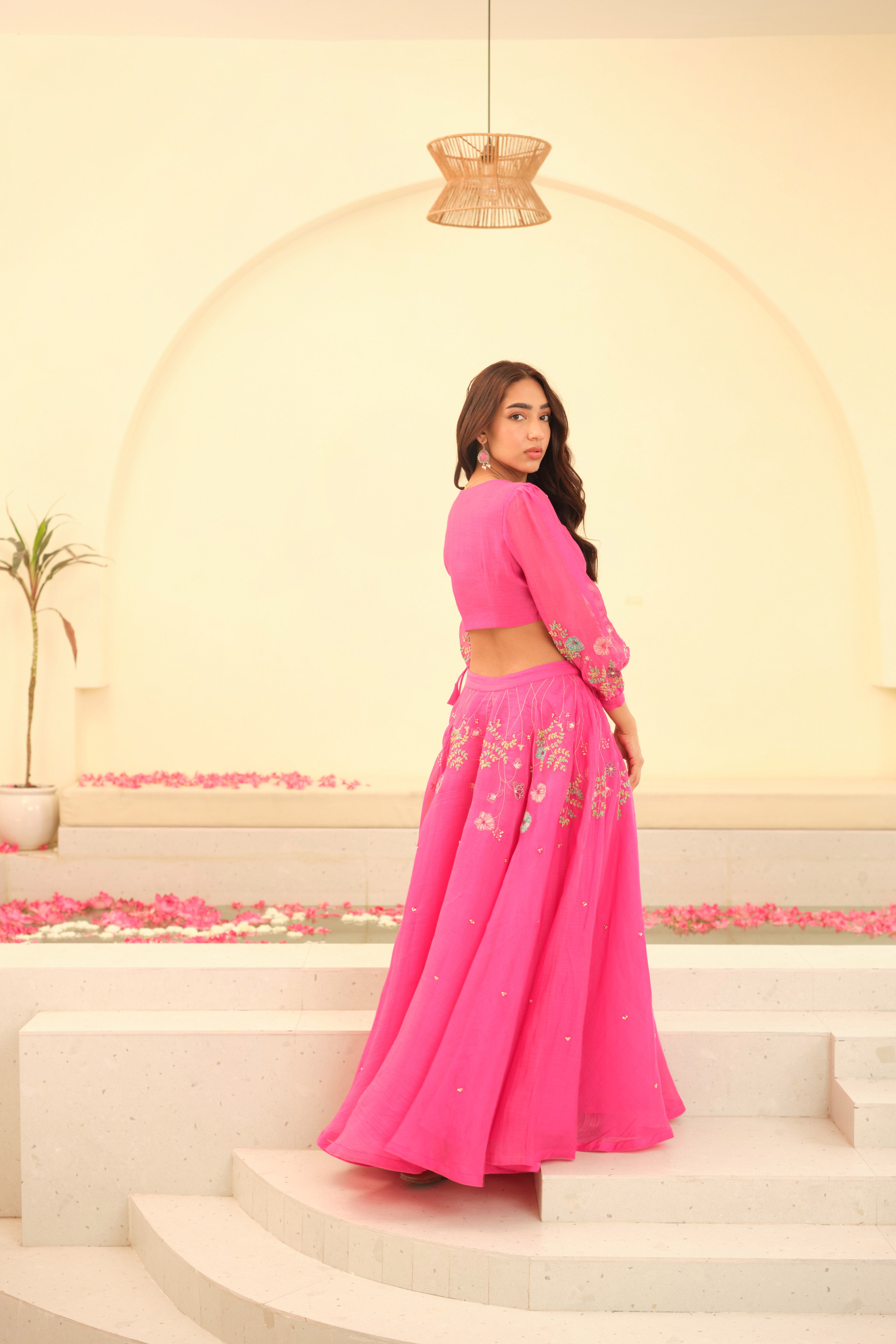 Mohini Chanderi Lehenga Set