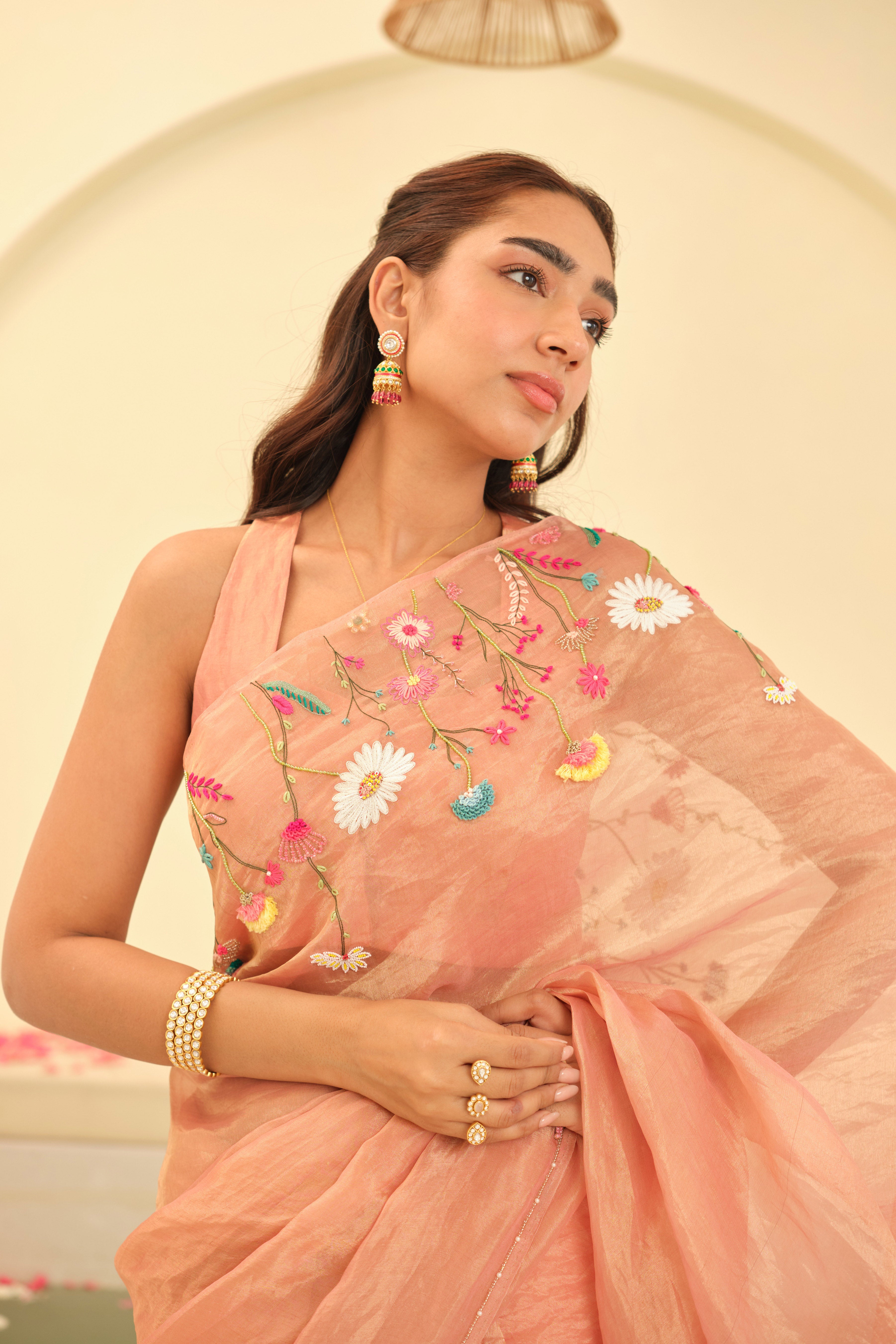 Aarohi Silk Tissue Sari