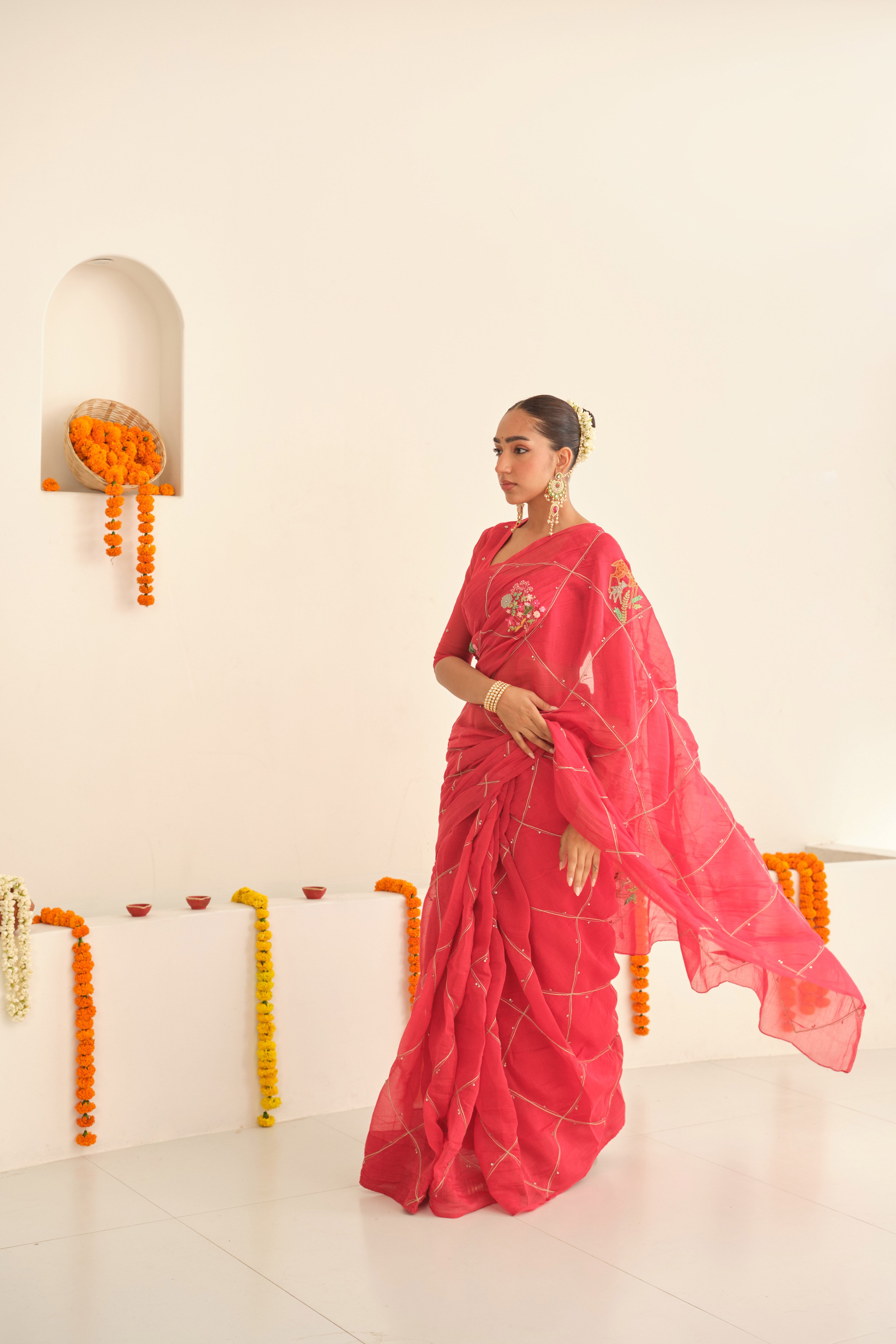 Maya Chanderi Sari