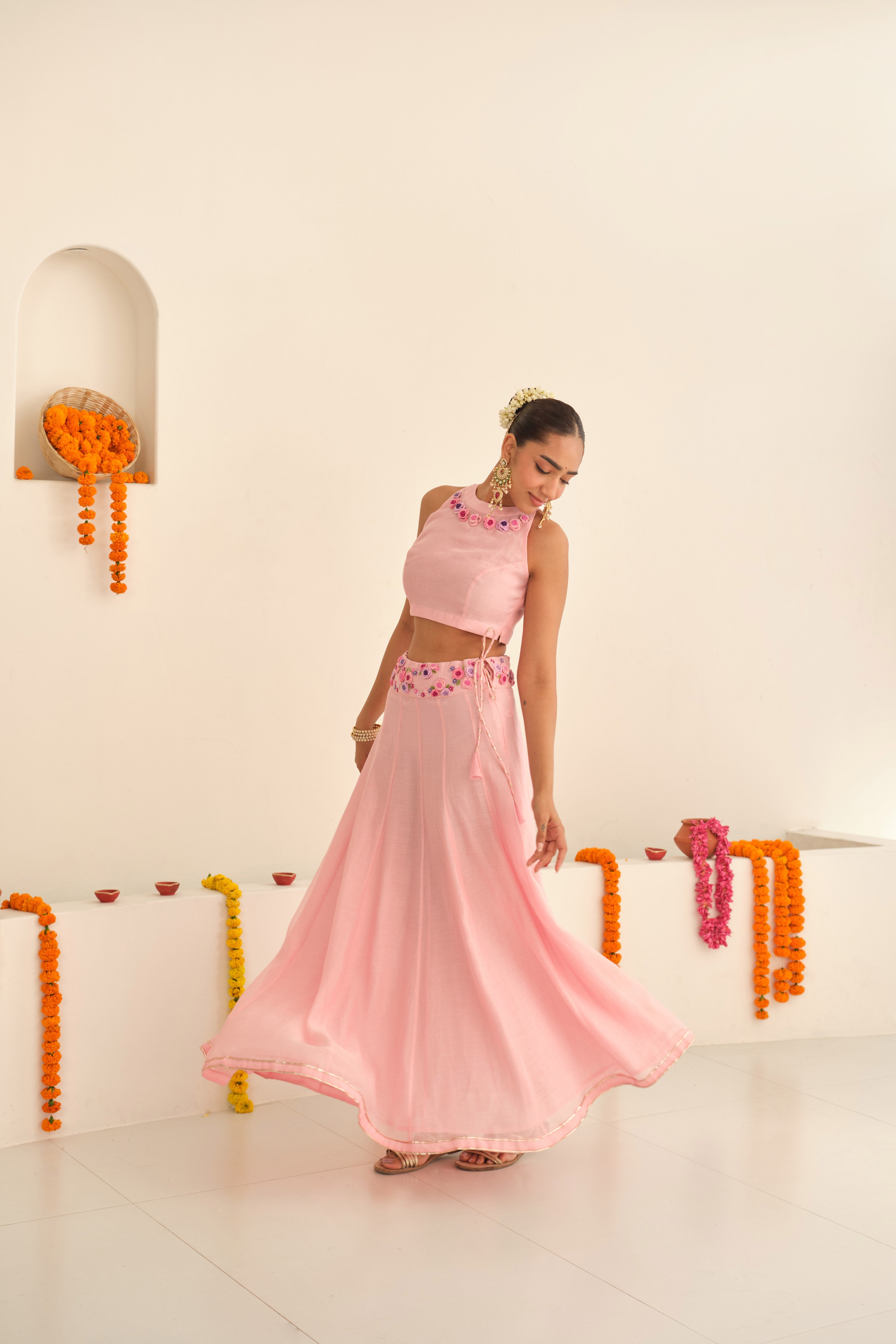 Alka Chanderi Lehenga Set