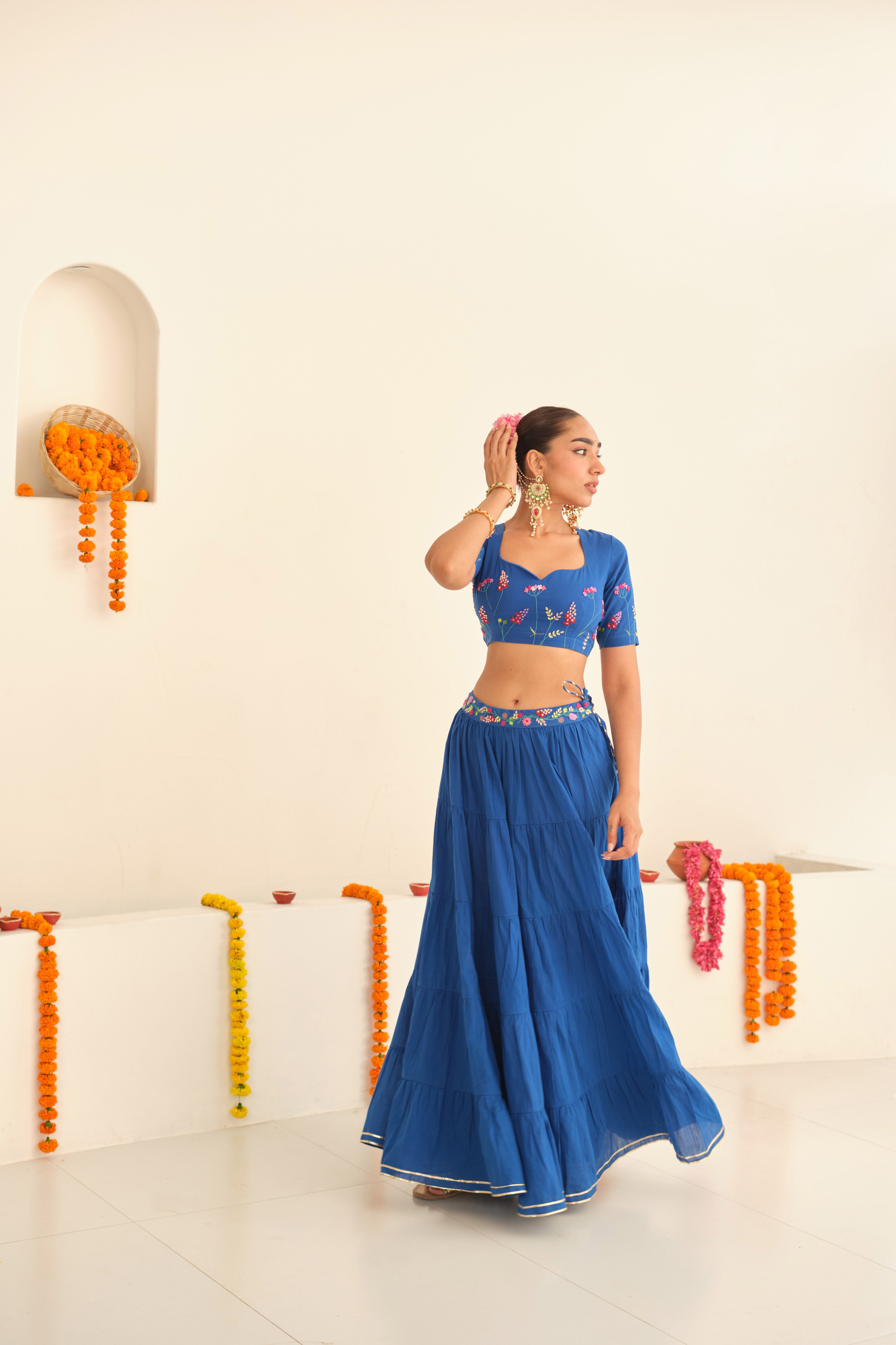 Yamini Cotton Lehenga Set