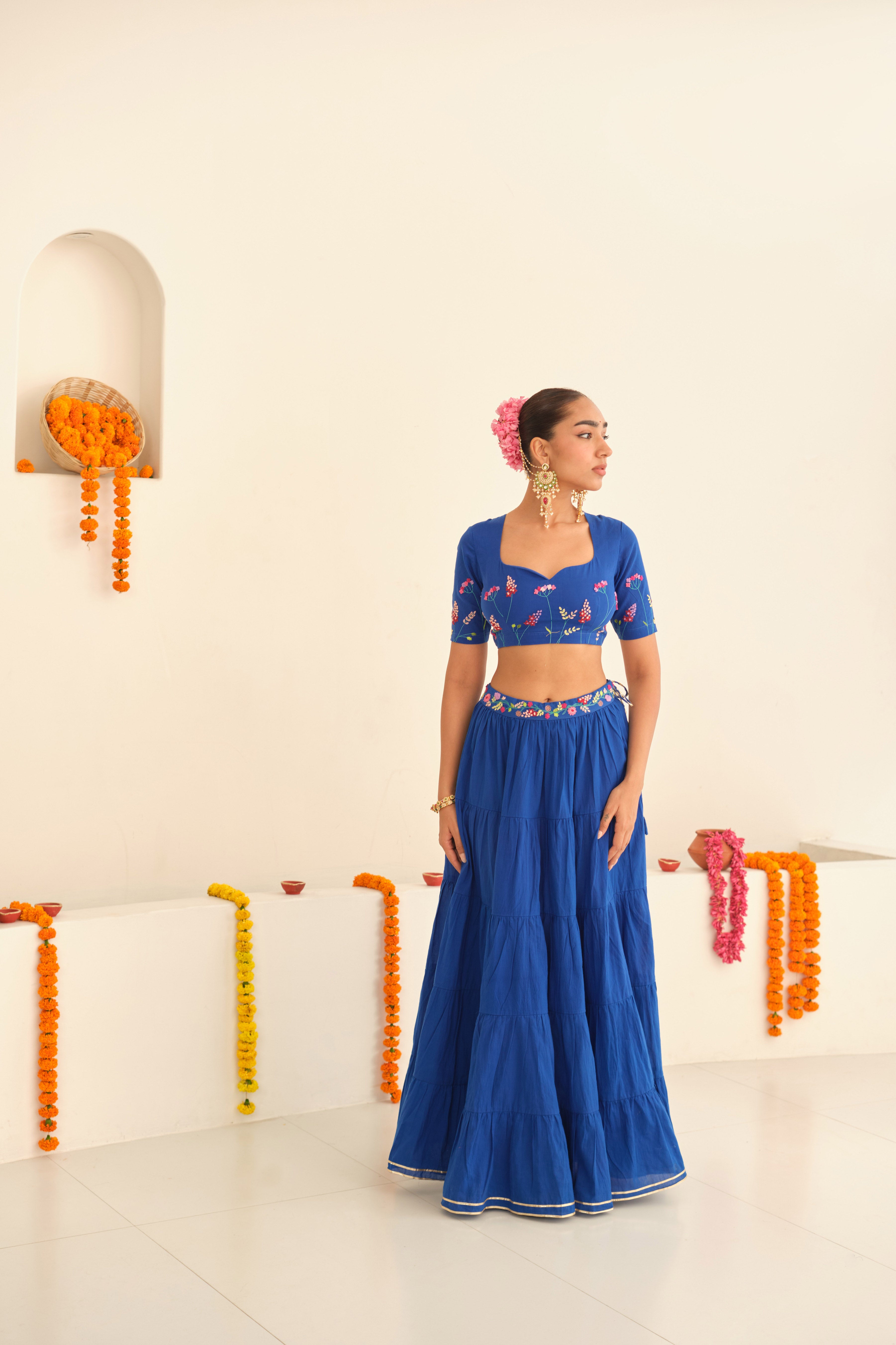 Yamini Cotton Lehenga Set