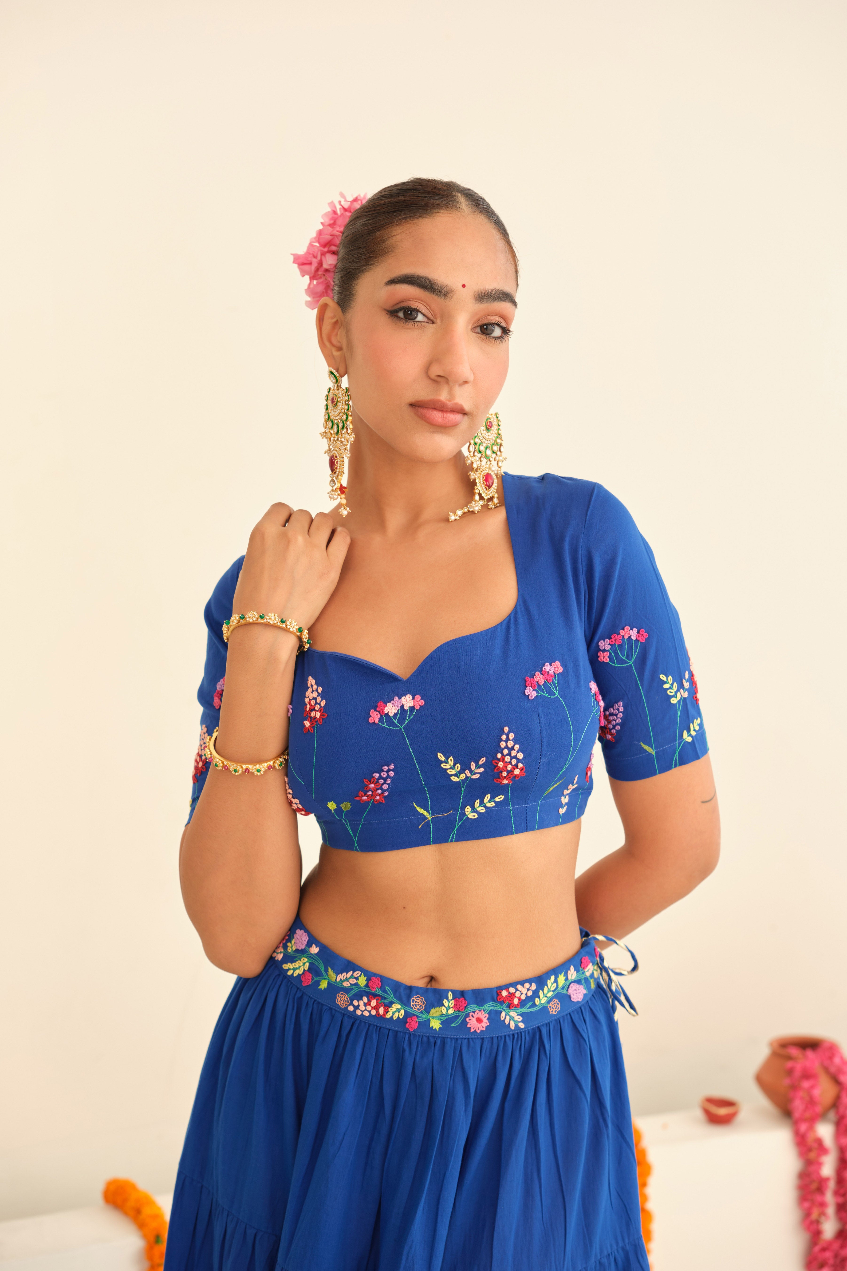 Yamini Cotton Lehenga Set