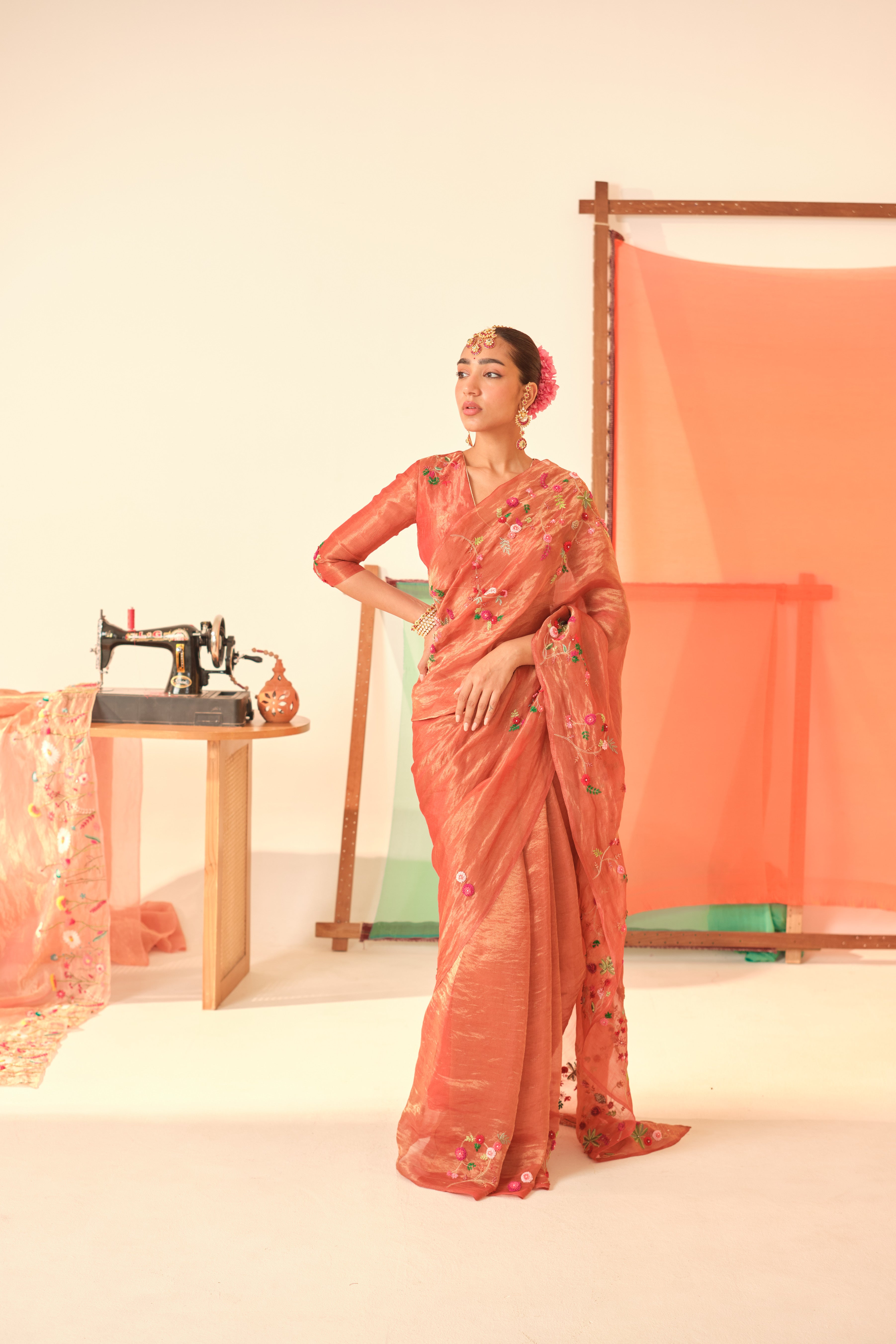 Anandi Silk Tissue Sari