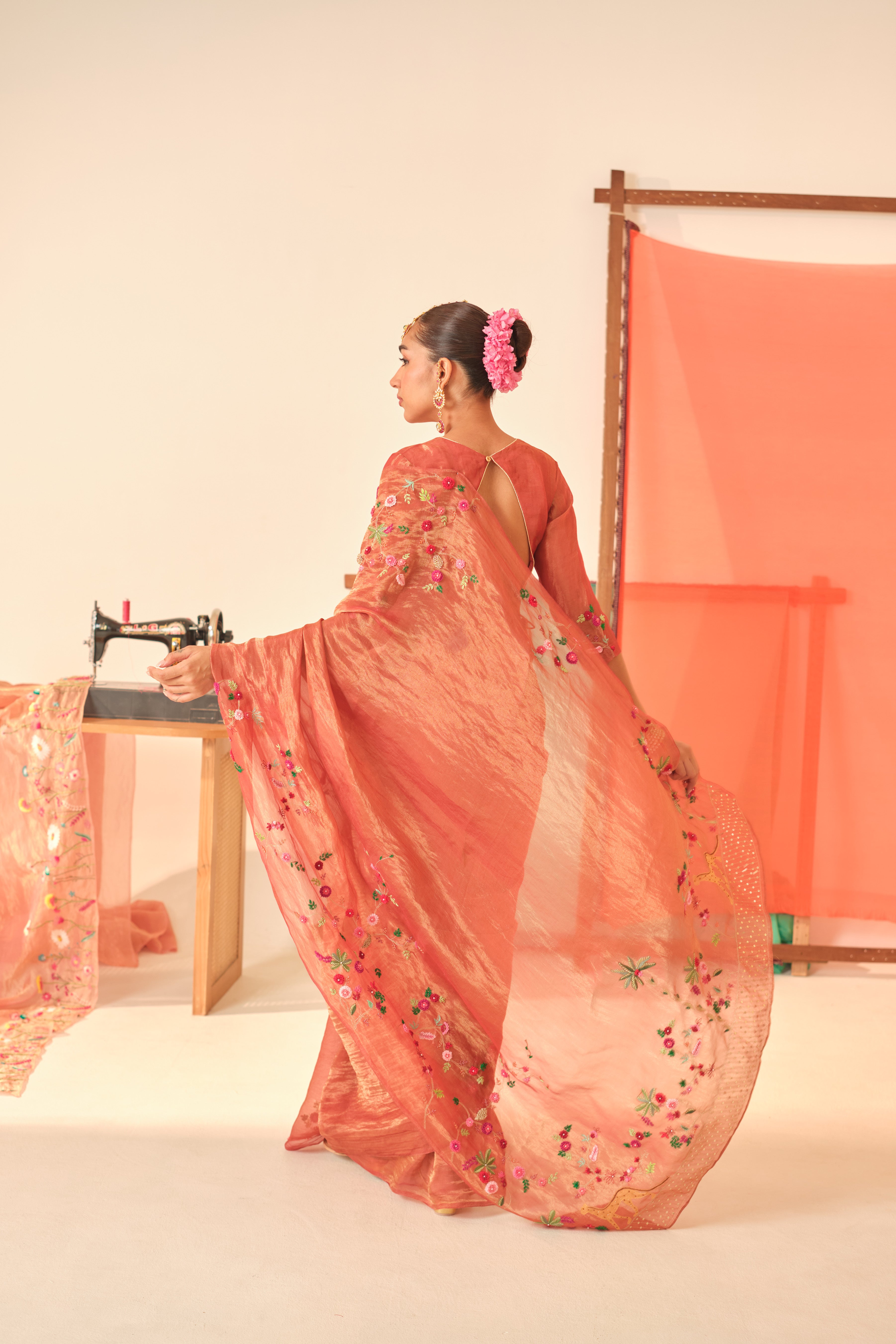 Anandi Silk Tissue Sari