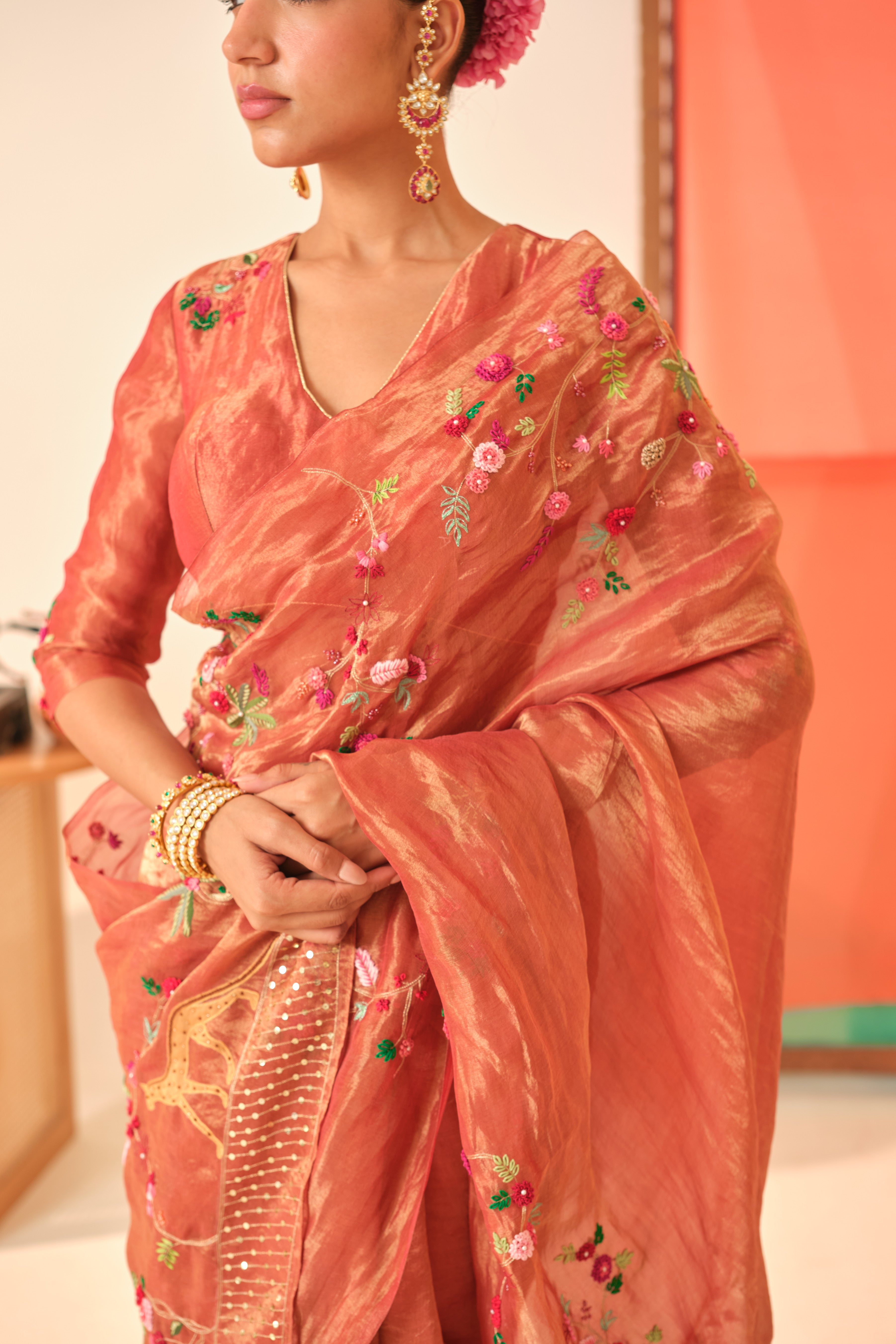 Anandi Silk Tissue Sari