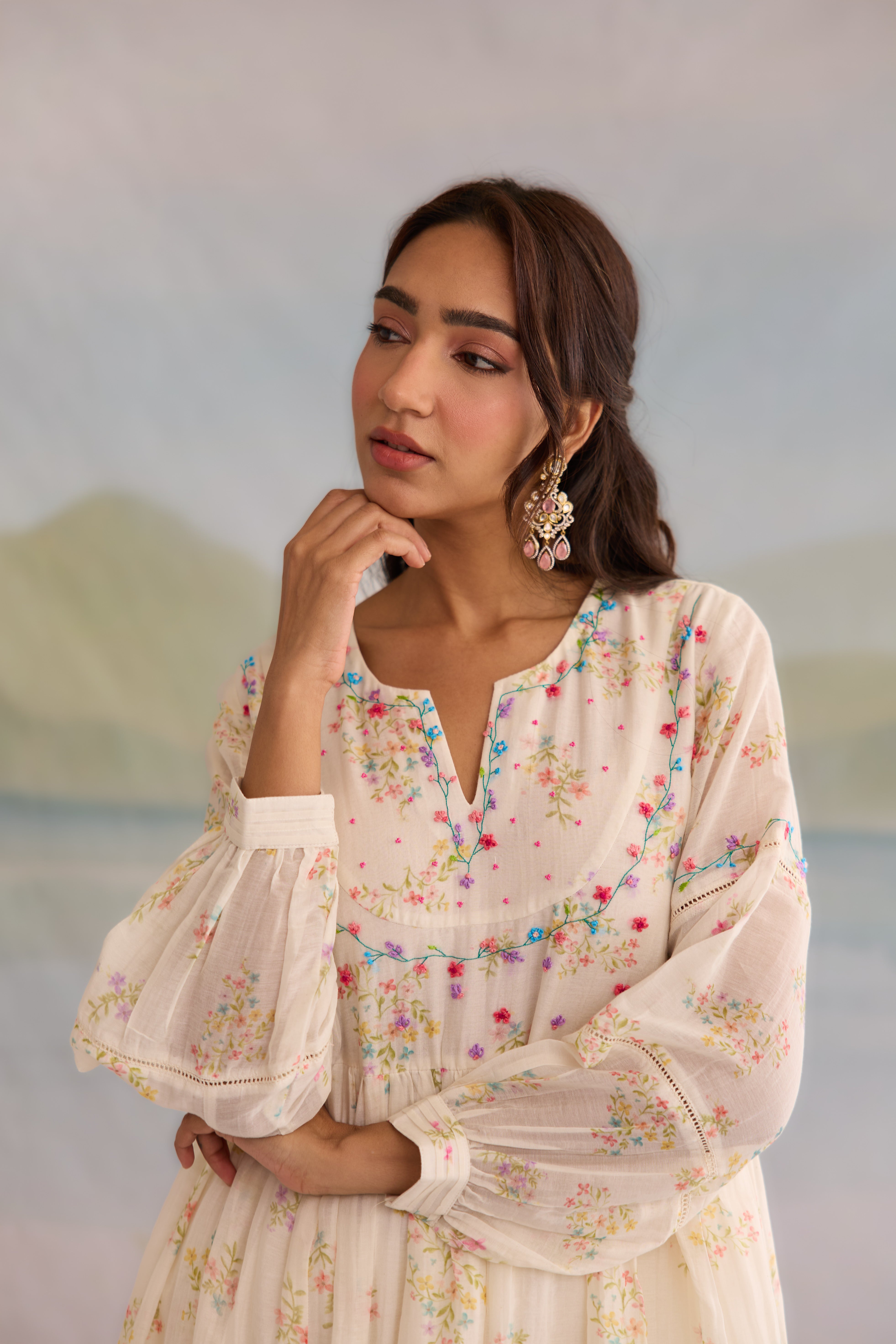 Afreen Chanderi Kurta Set