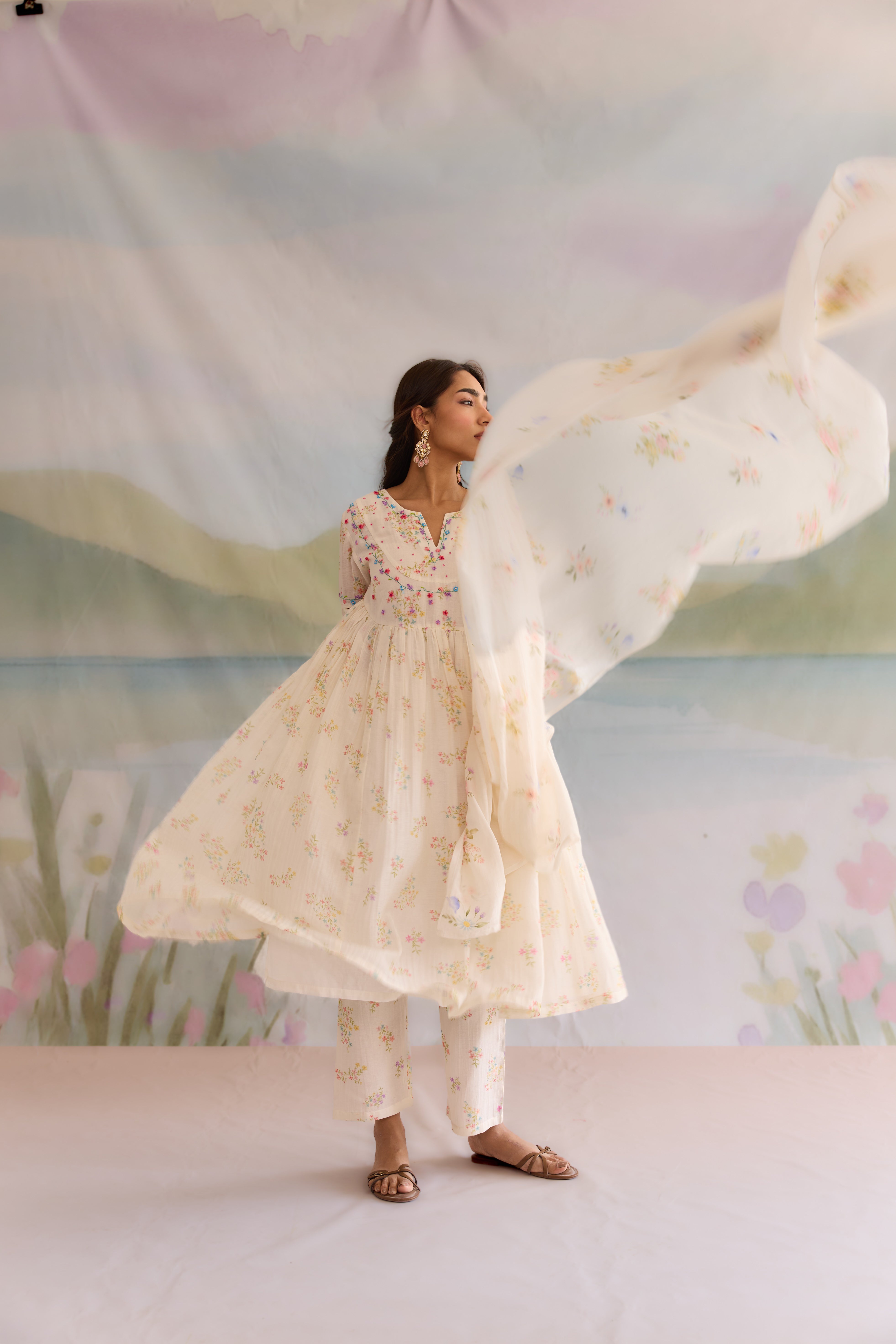 Afreen Chanderi Kurta Set