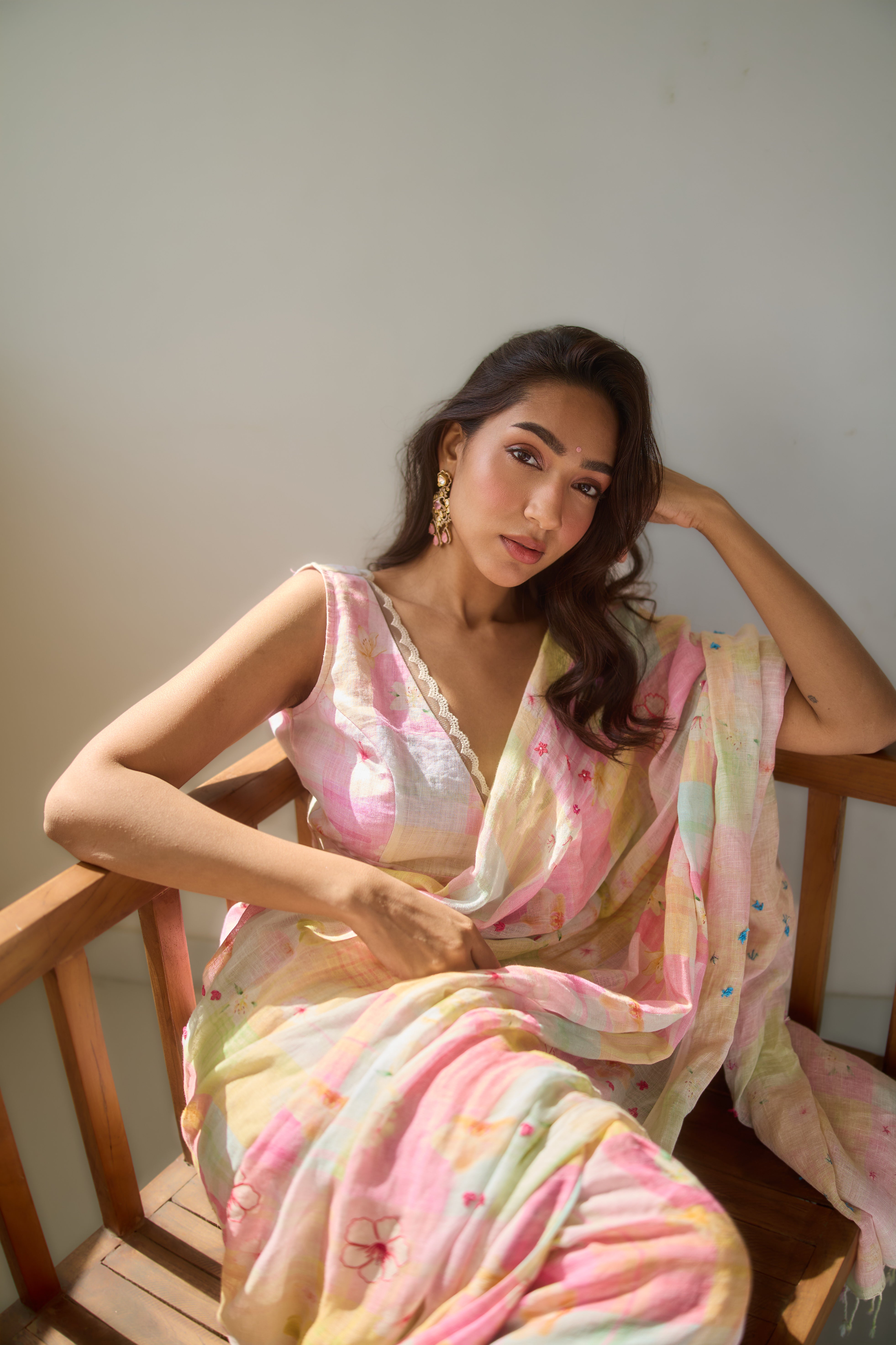 Jalpari Linen Sari