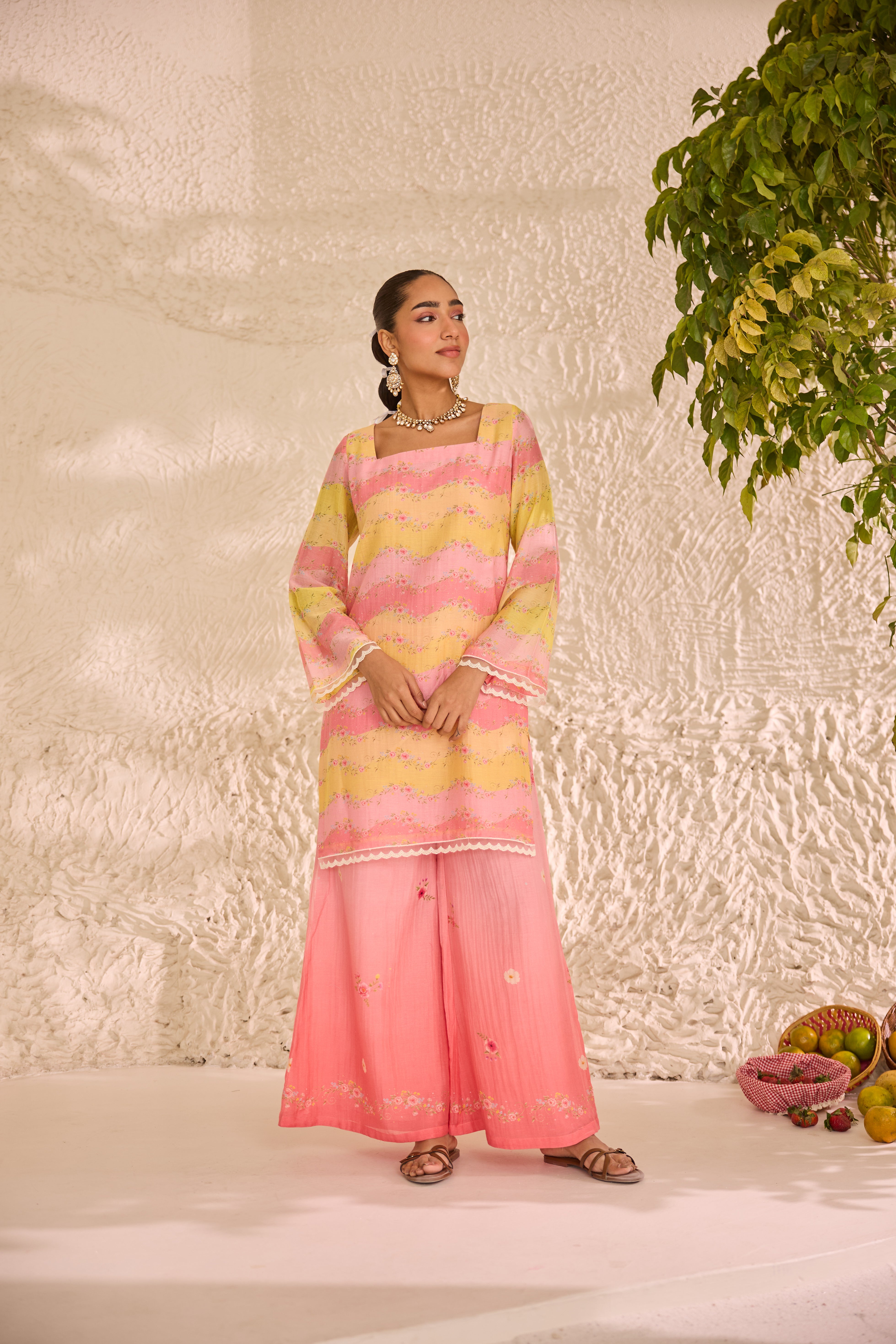 Rangrez Chanderi Kurta Set