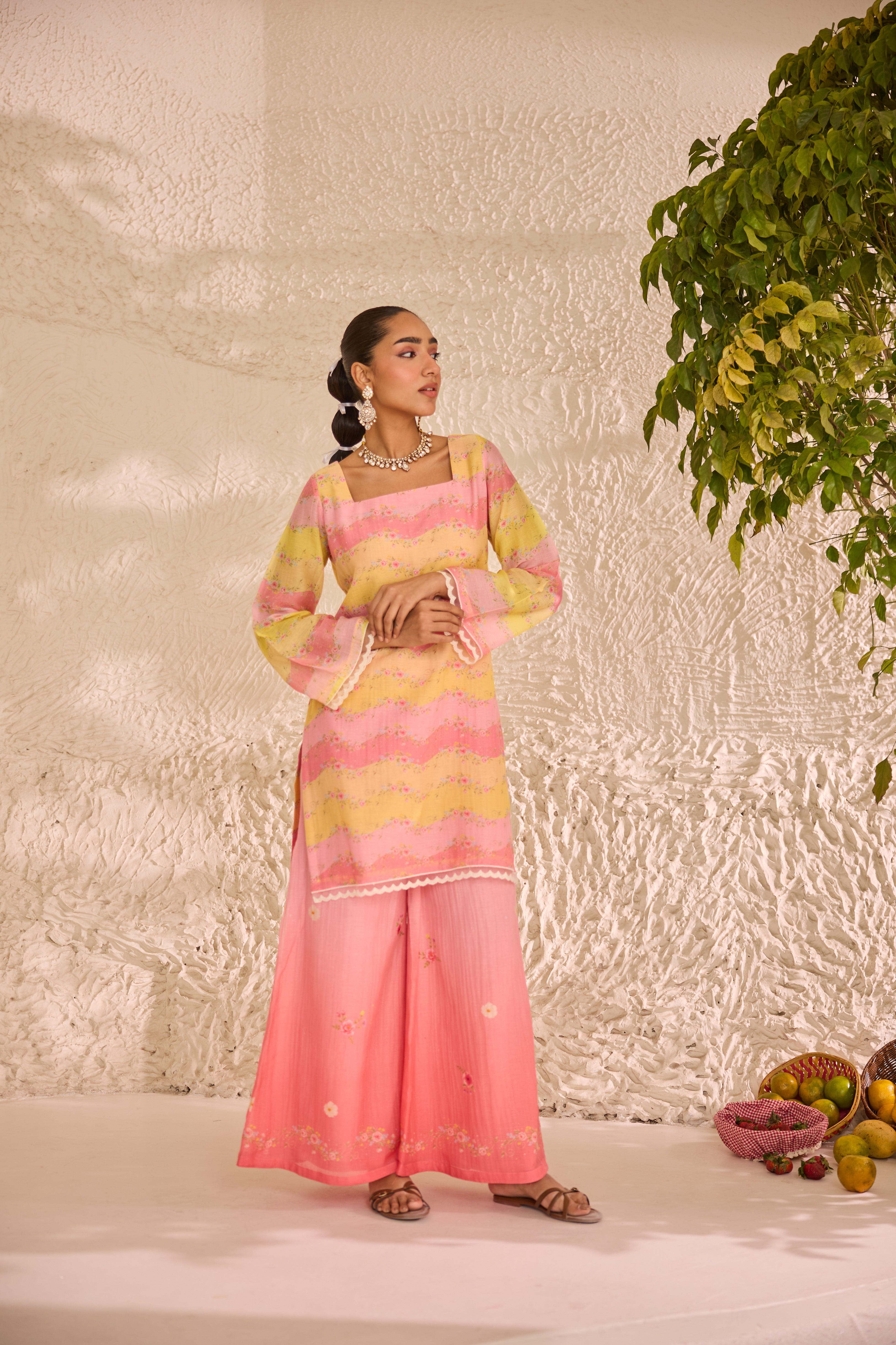 Rangrez Chanderi Kurta Set