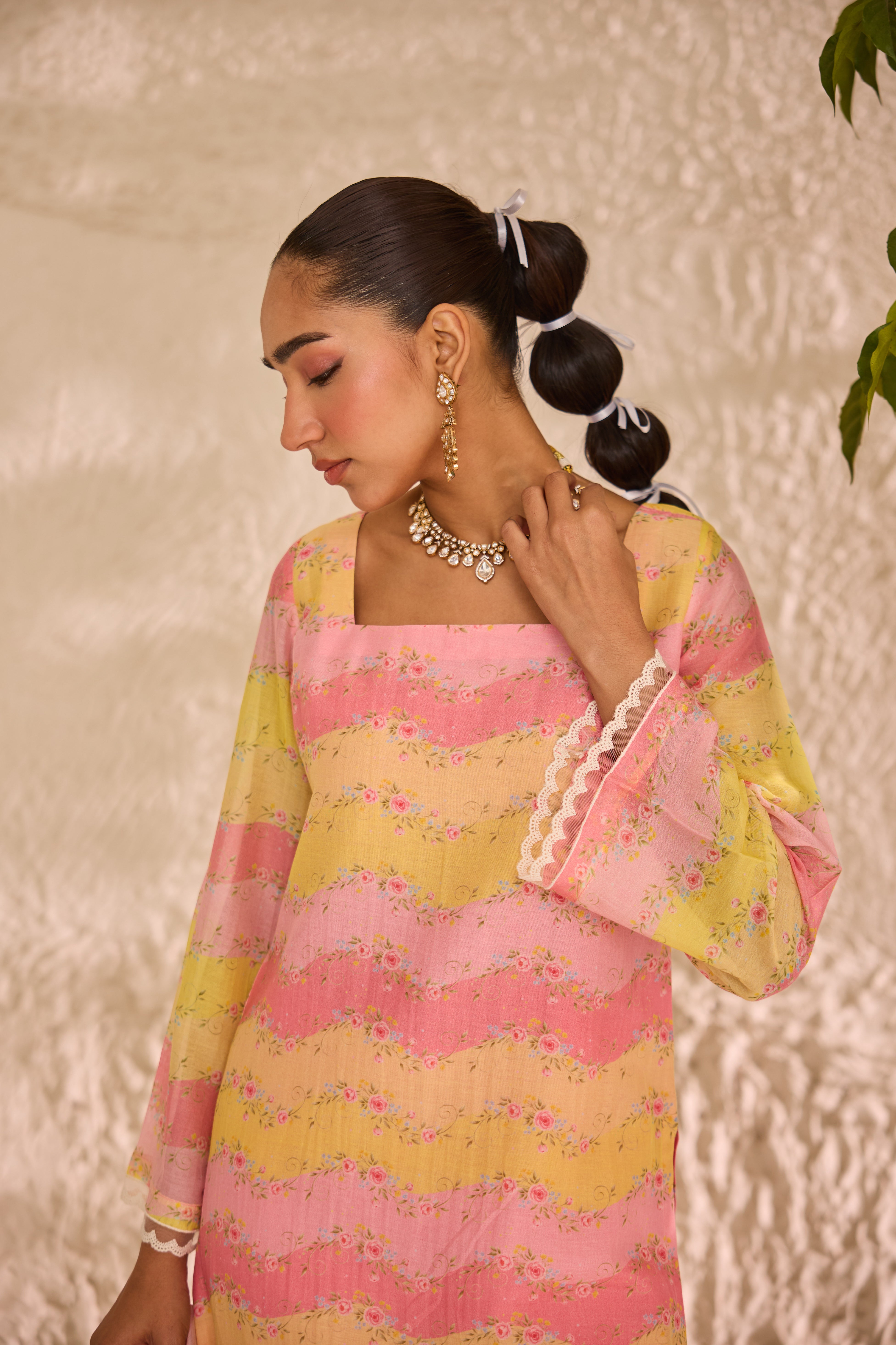 Rangrez Chanderi Kurta Set