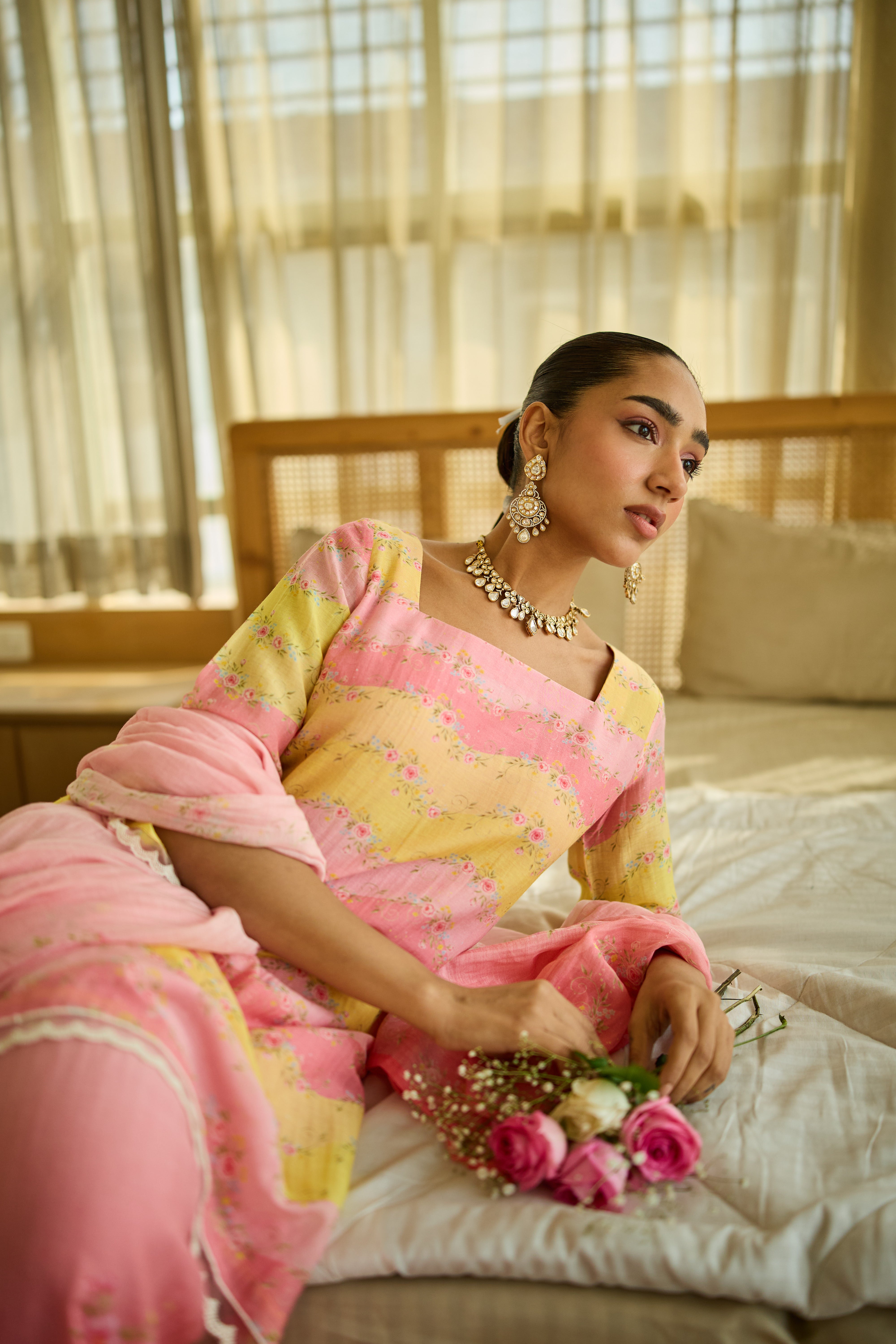 Rangrez Chanderi Kurta Set