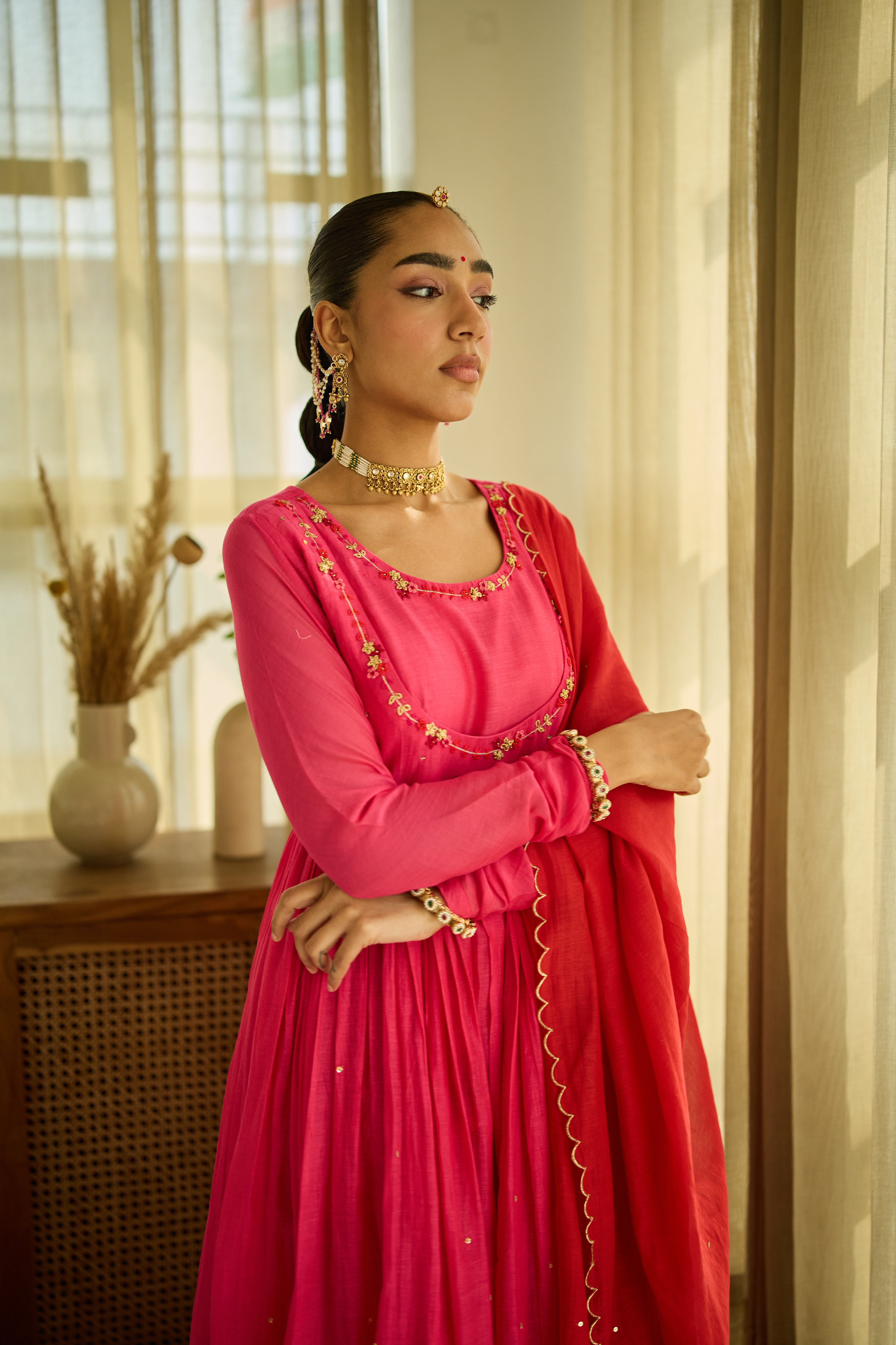 Preet Chanderi Kurta Set