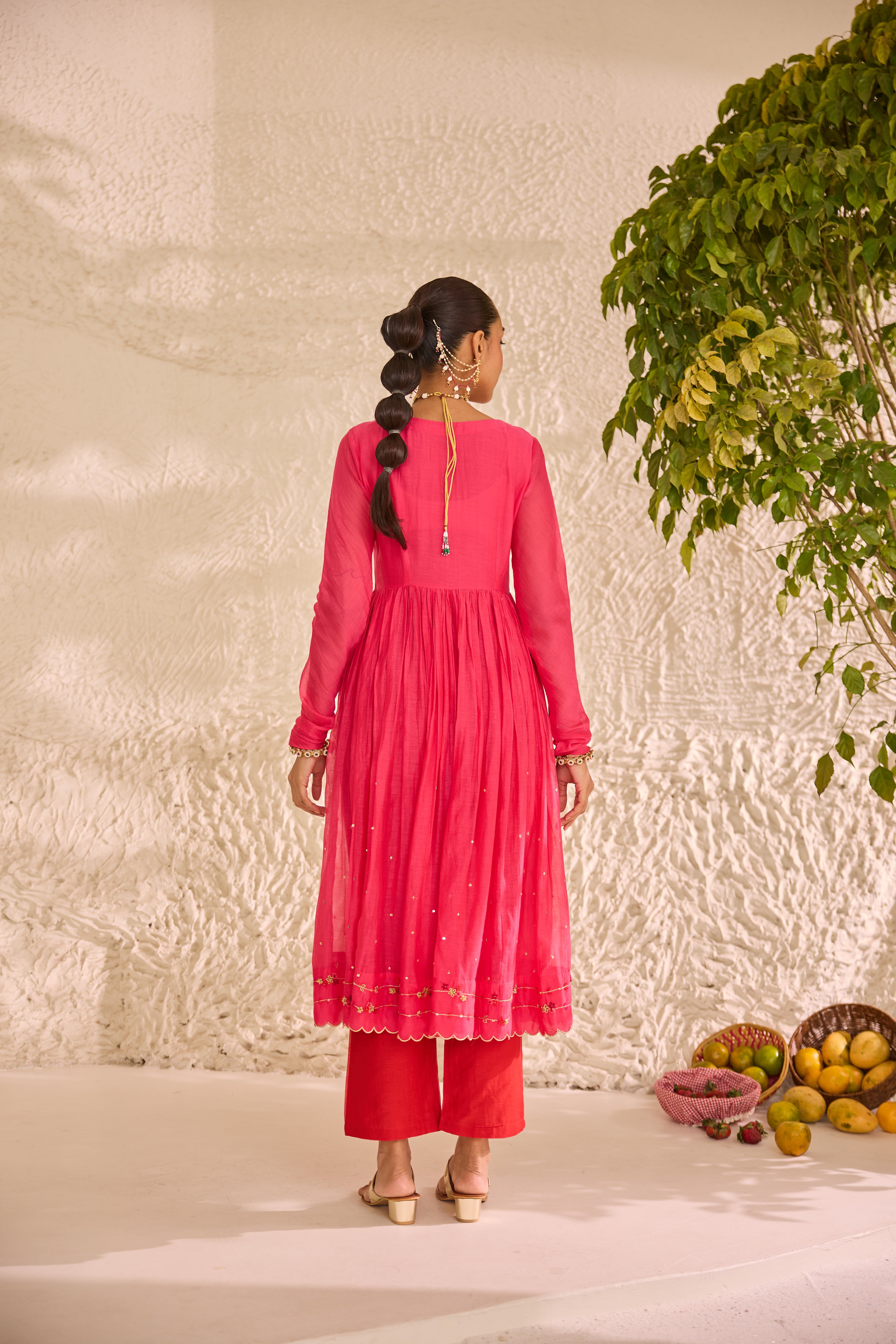 Preet Chanderi Kurta Set