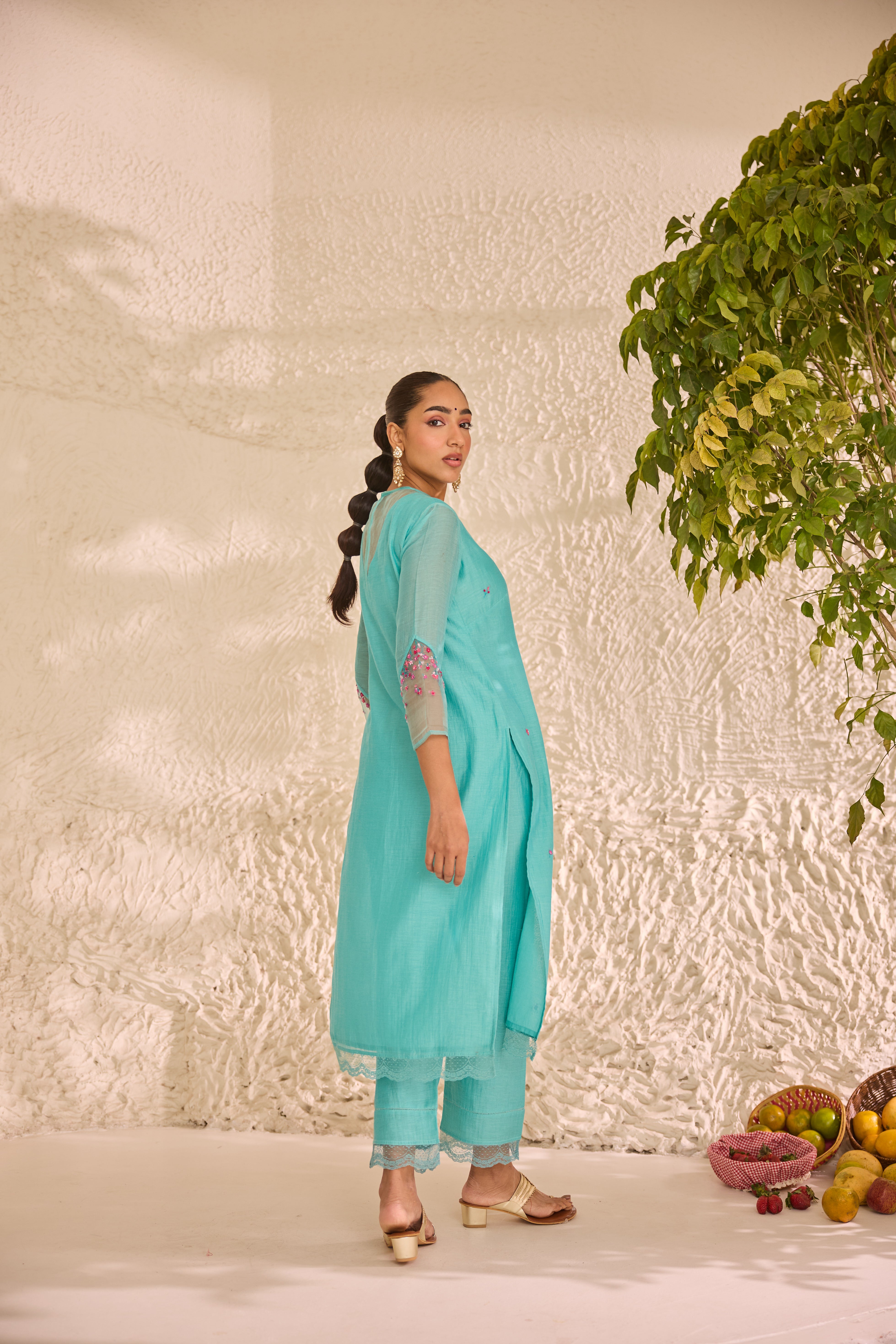 Lekha Chanderi Kurta Set
