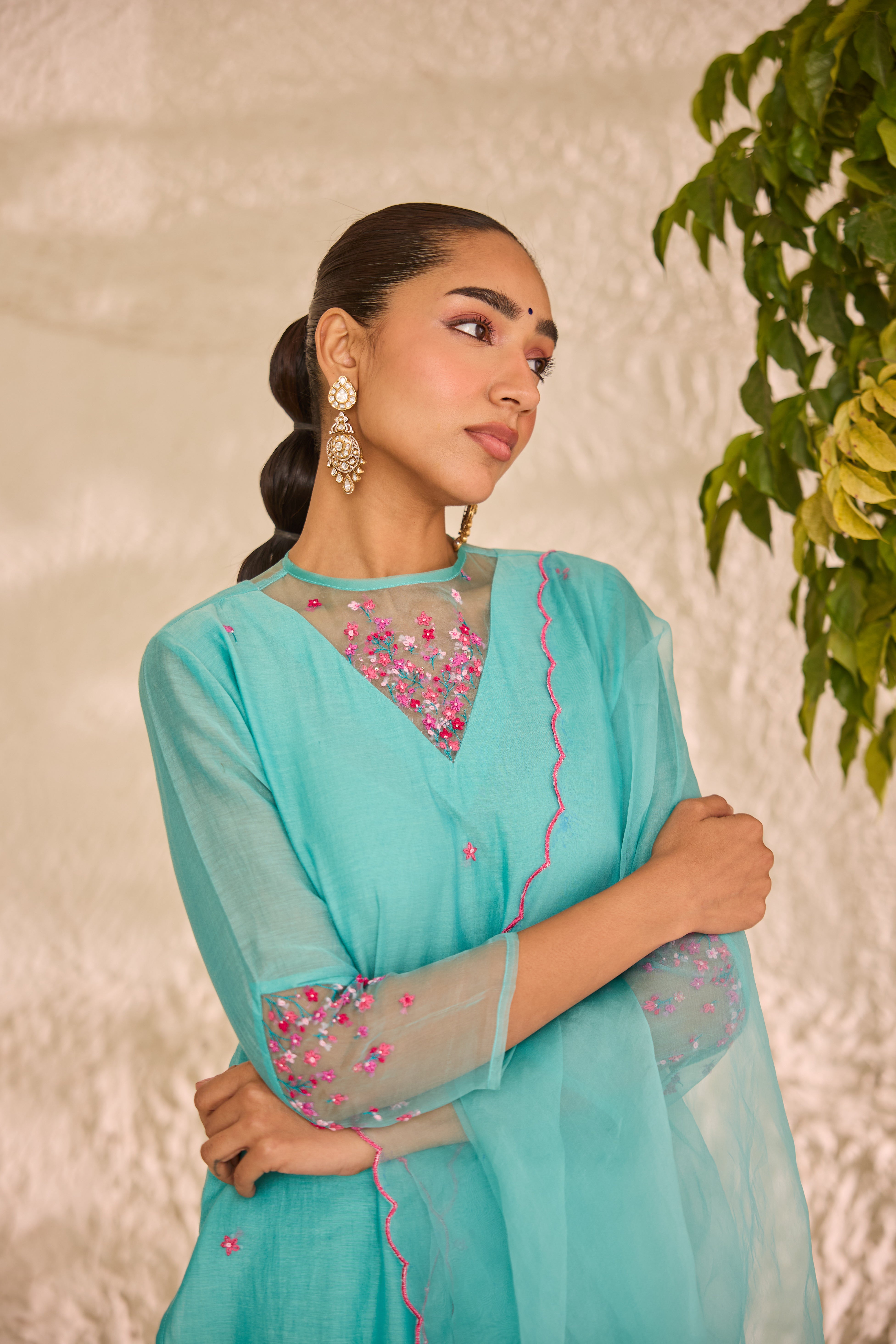 Lekha Chanderi Kurta Set