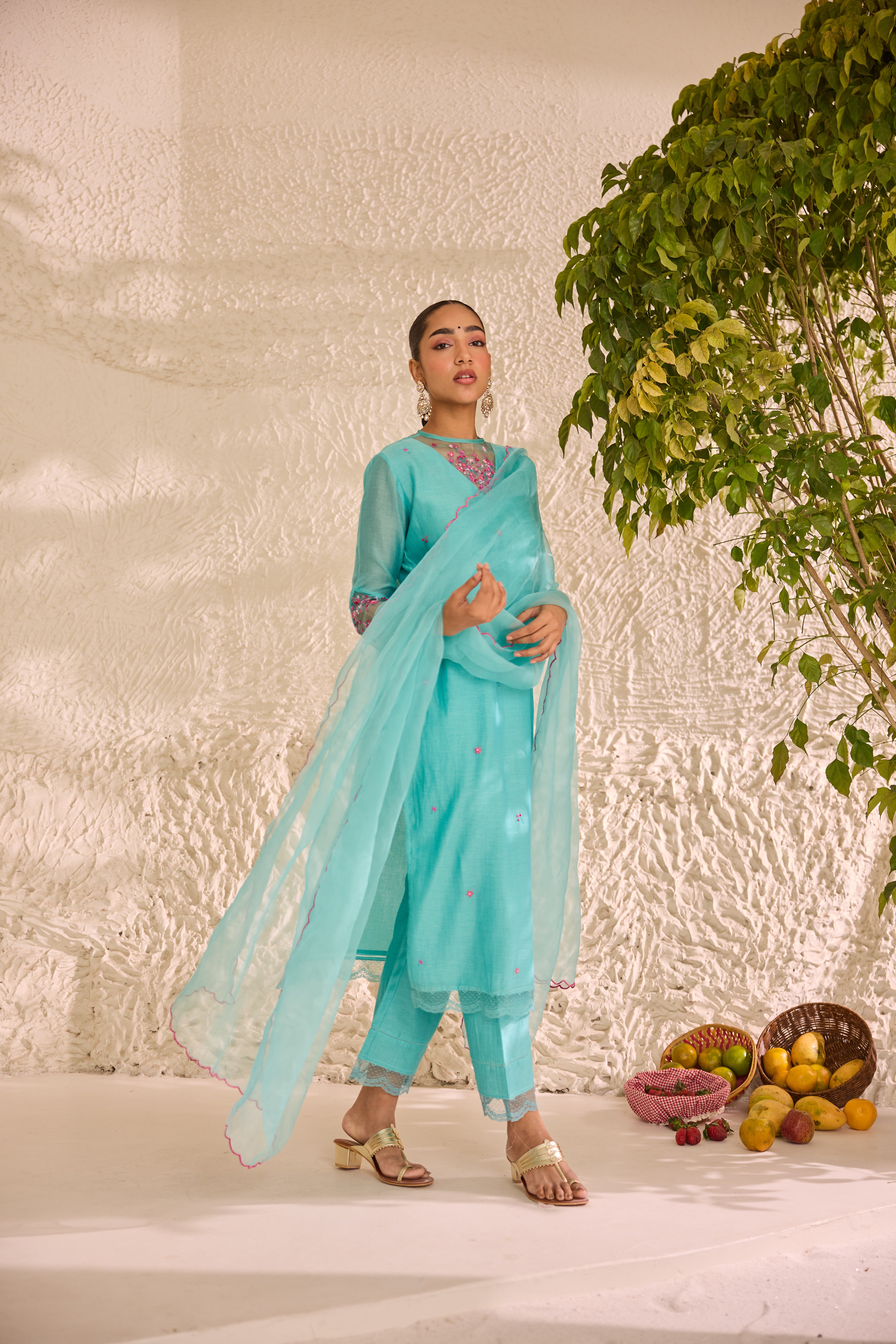 Lekha Chanderi Kurta Set