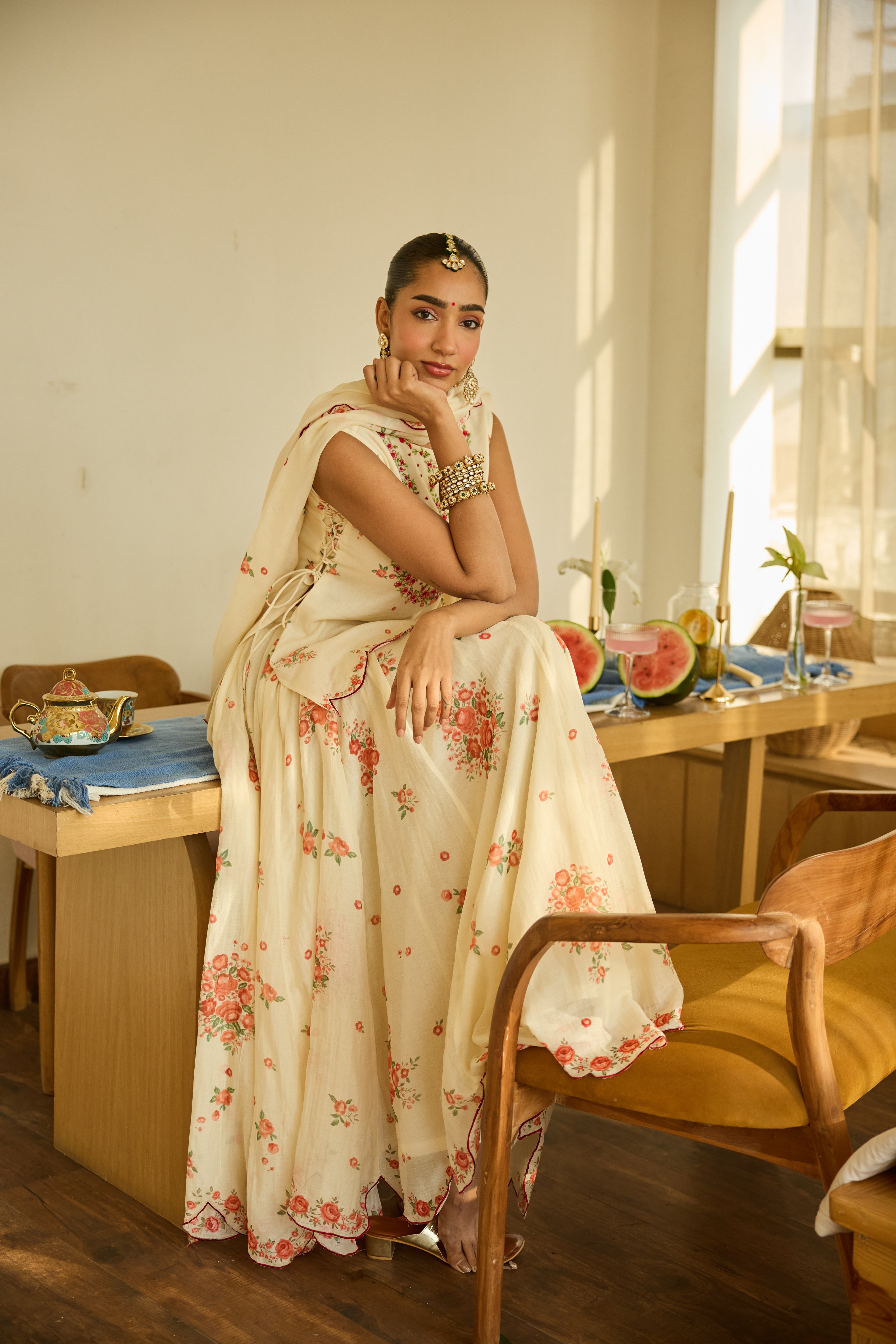 Abeera Chanderi Lehenga Set