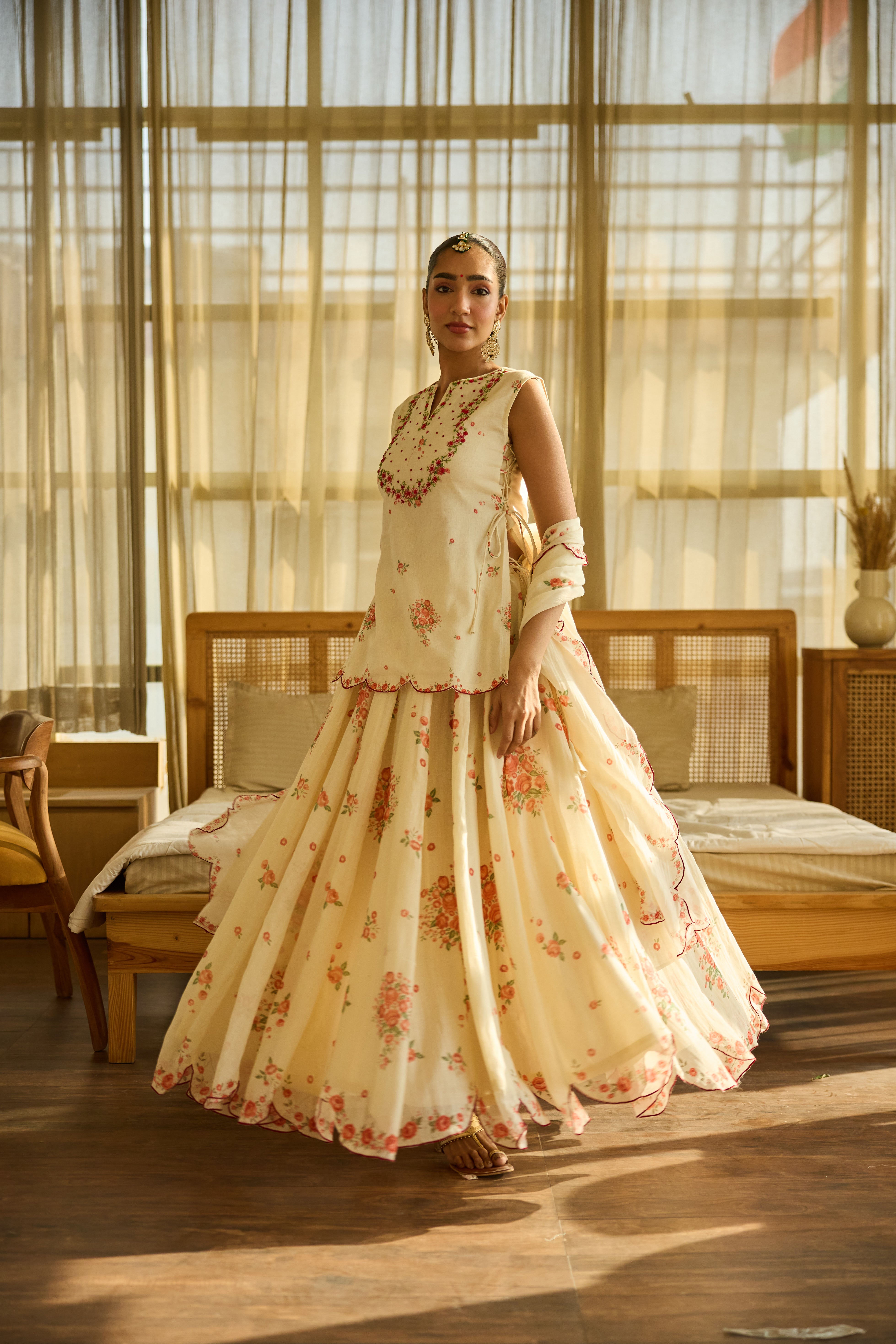 Abeera Chanderi Lehenga Set