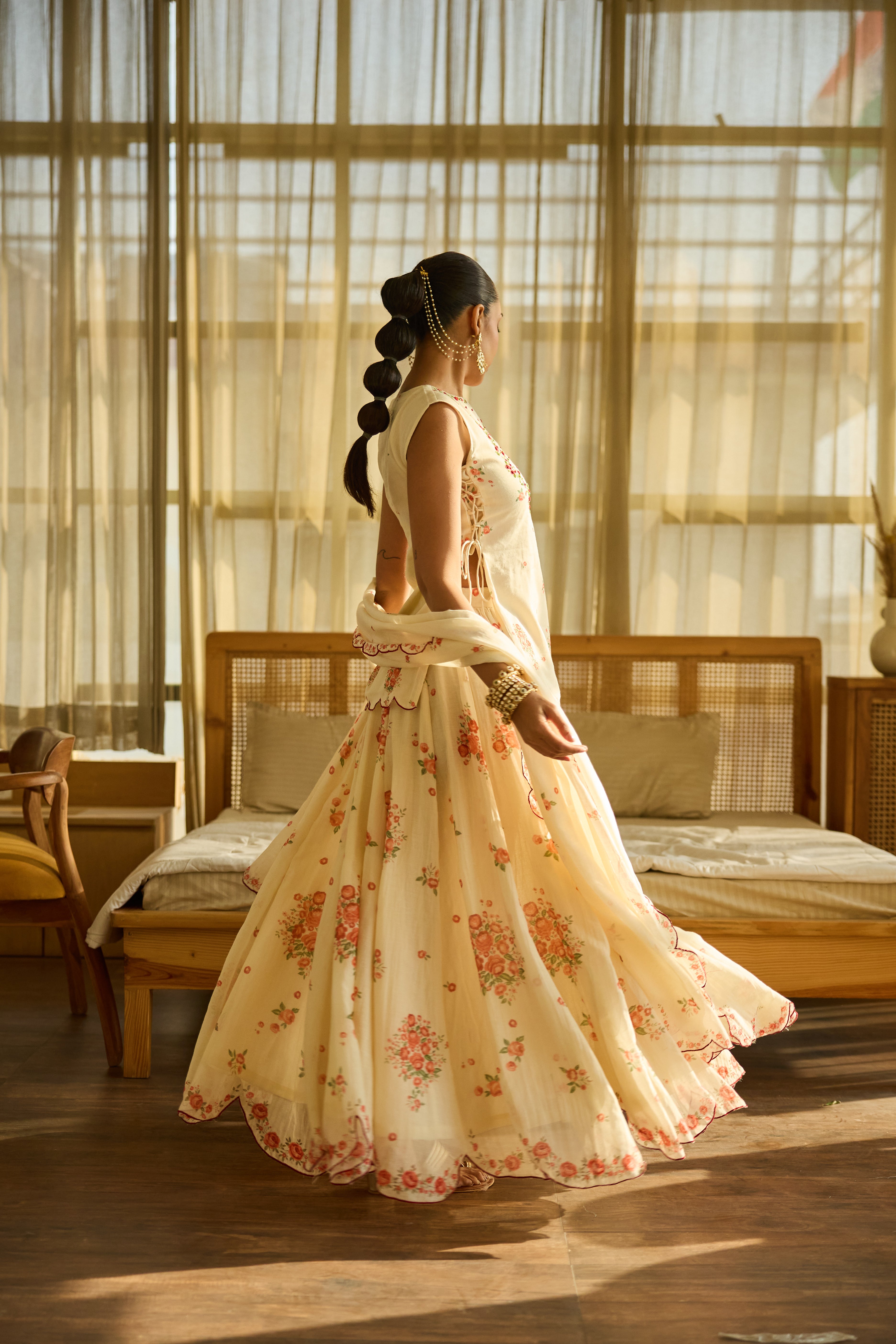 Abeera Chanderi Lehenga Set