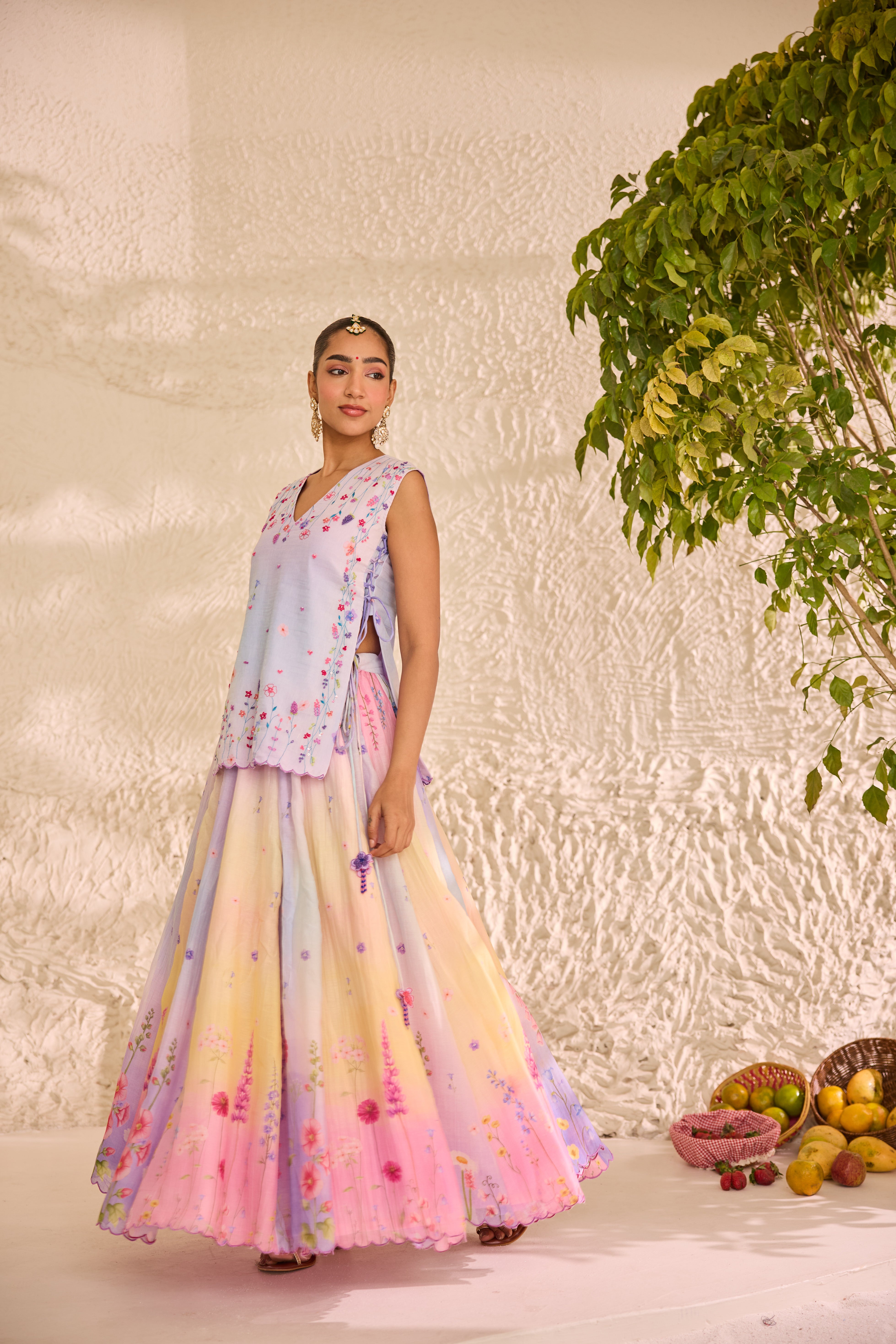 Varnima Chanderi Lehenga Set