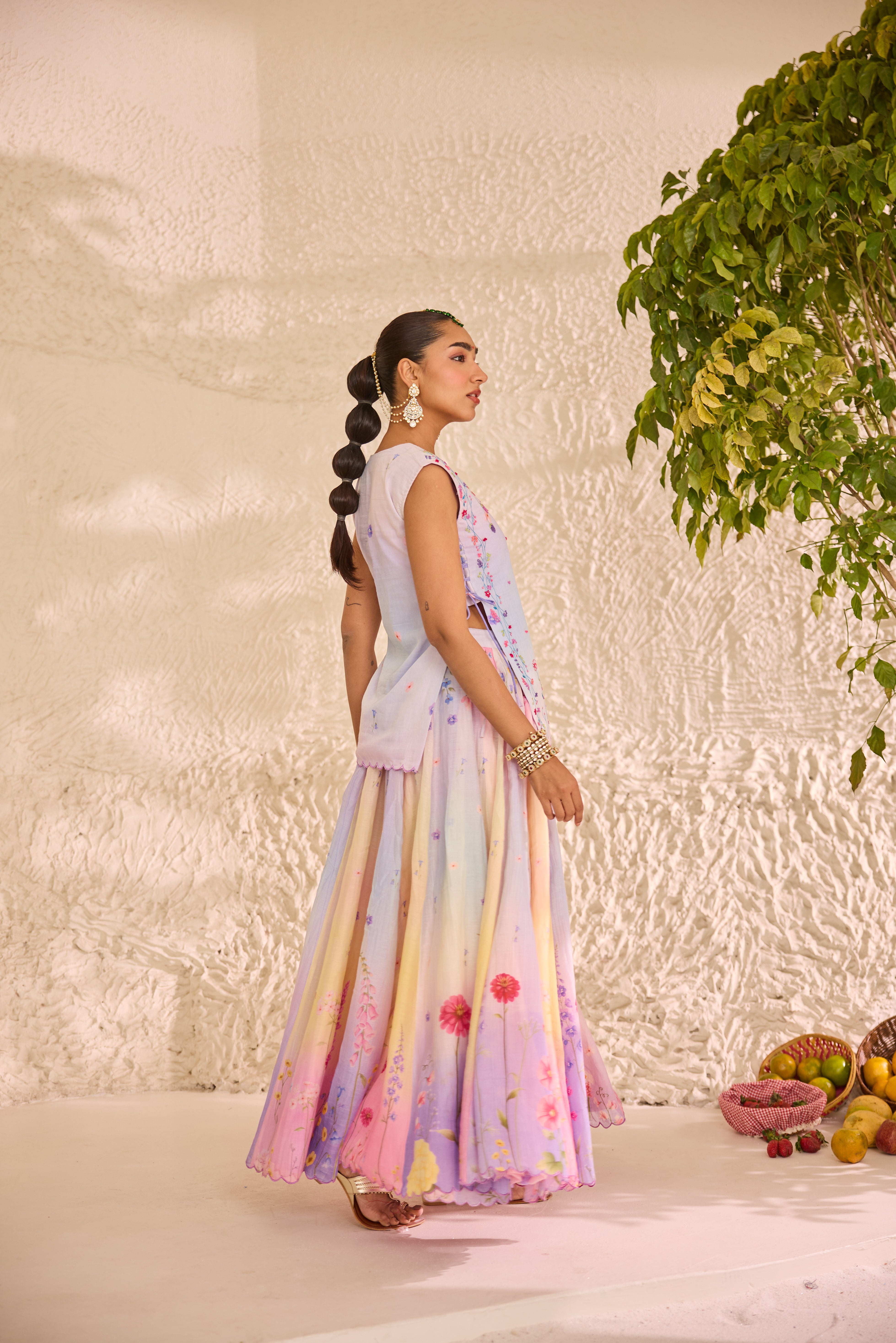 Varnima Chanderi Lehenga Set