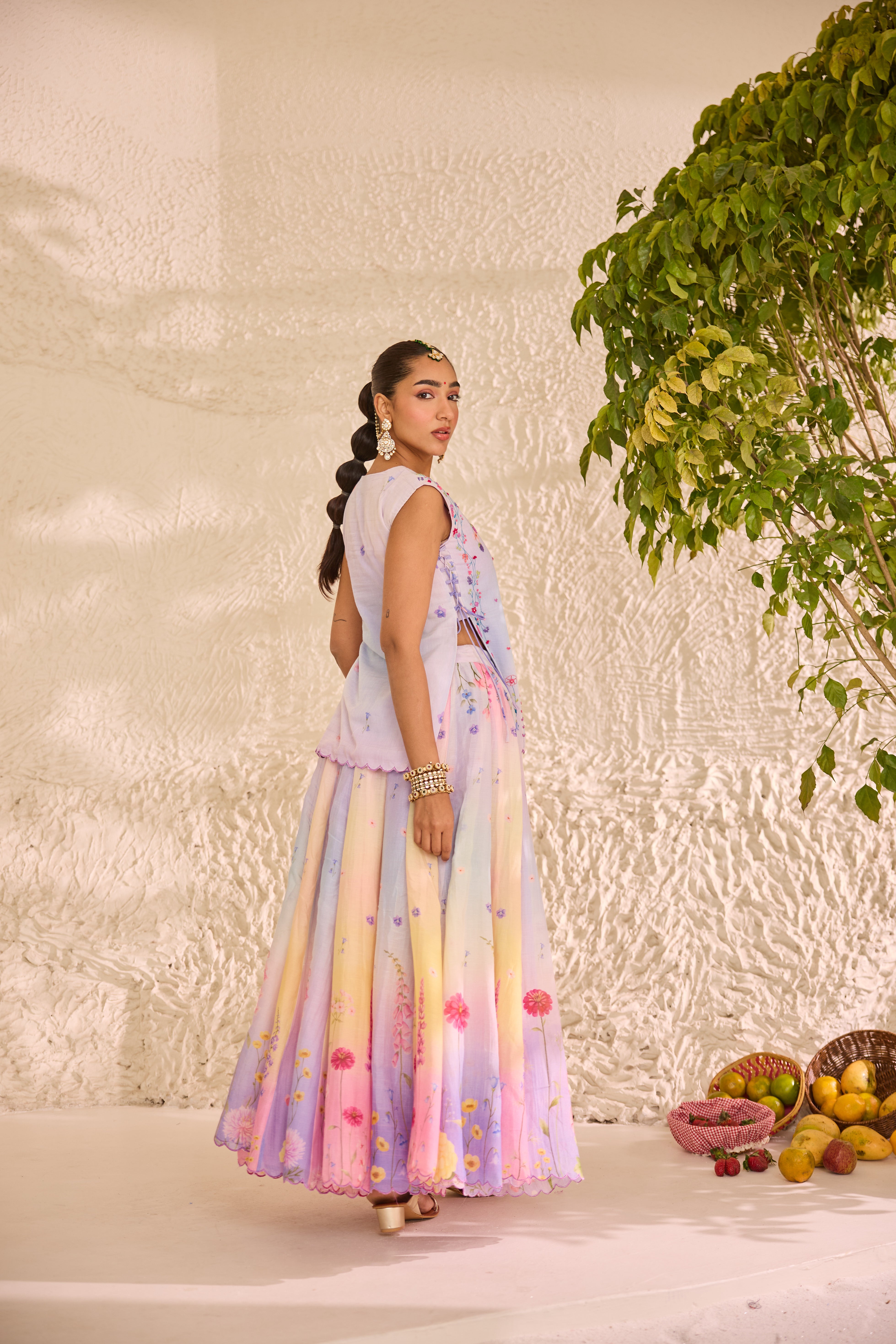 Varnima Chanderi Lehenga Set