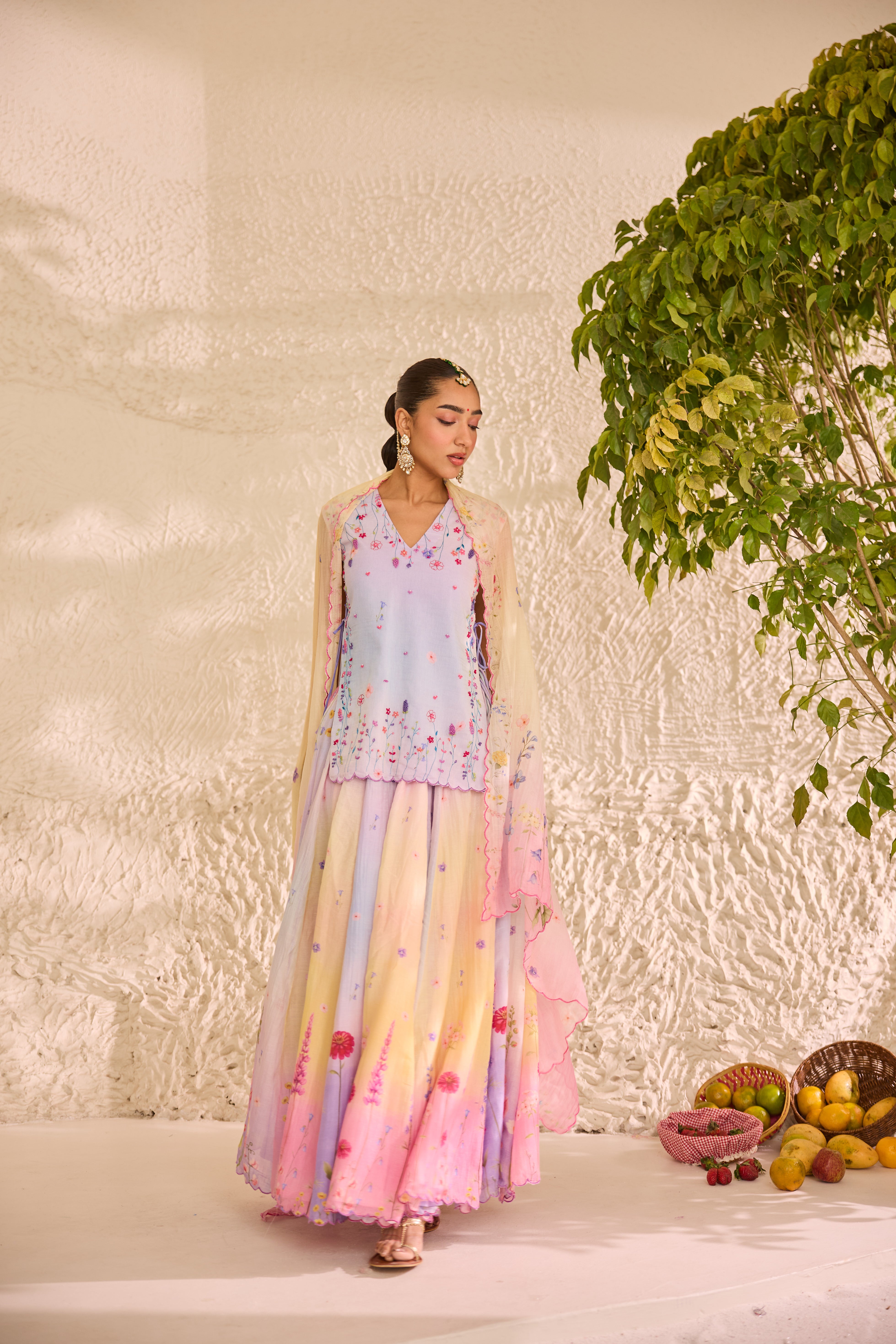 Varnima Chanderi Lehenga Set