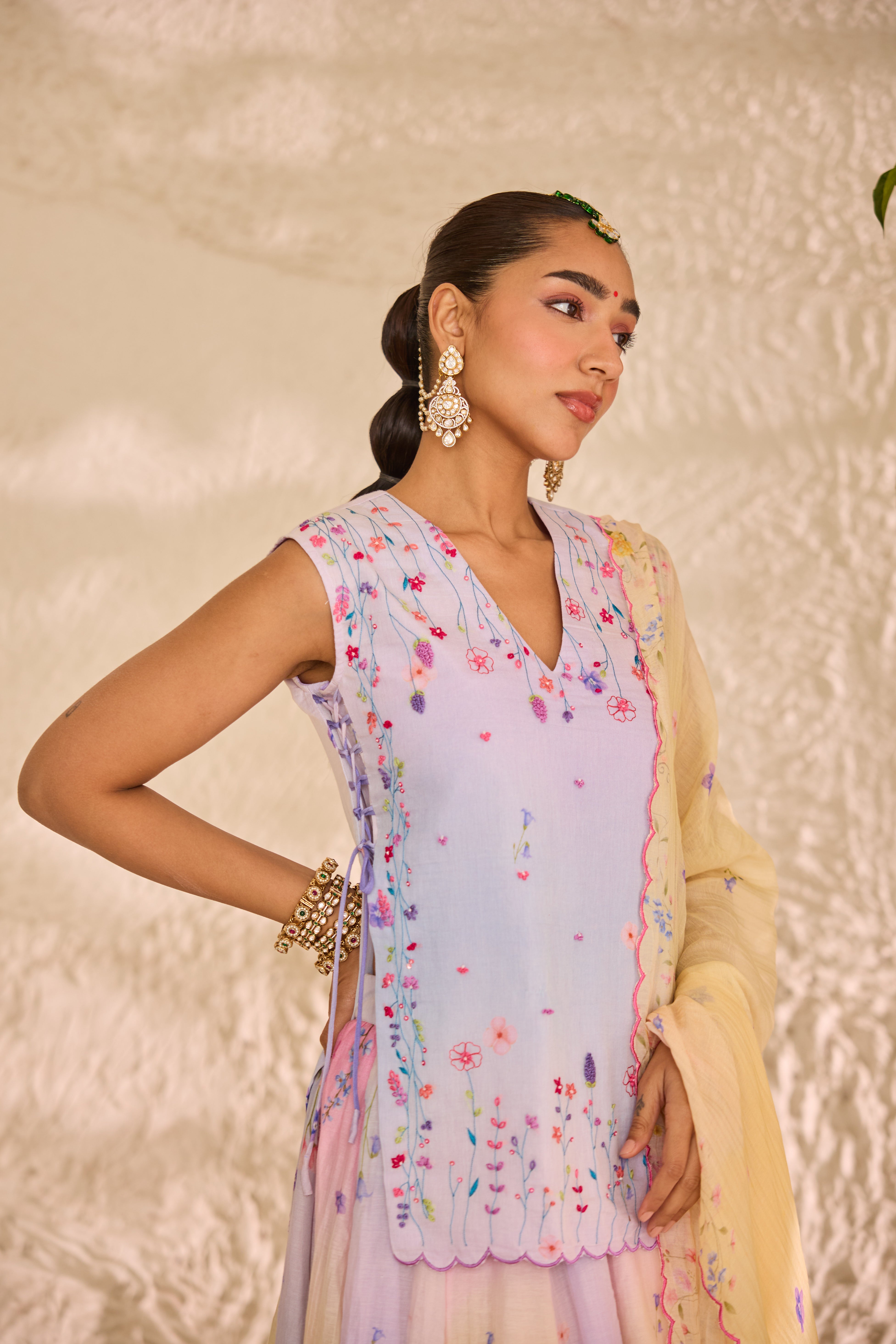 Varnima Chanderi Lehenga Set