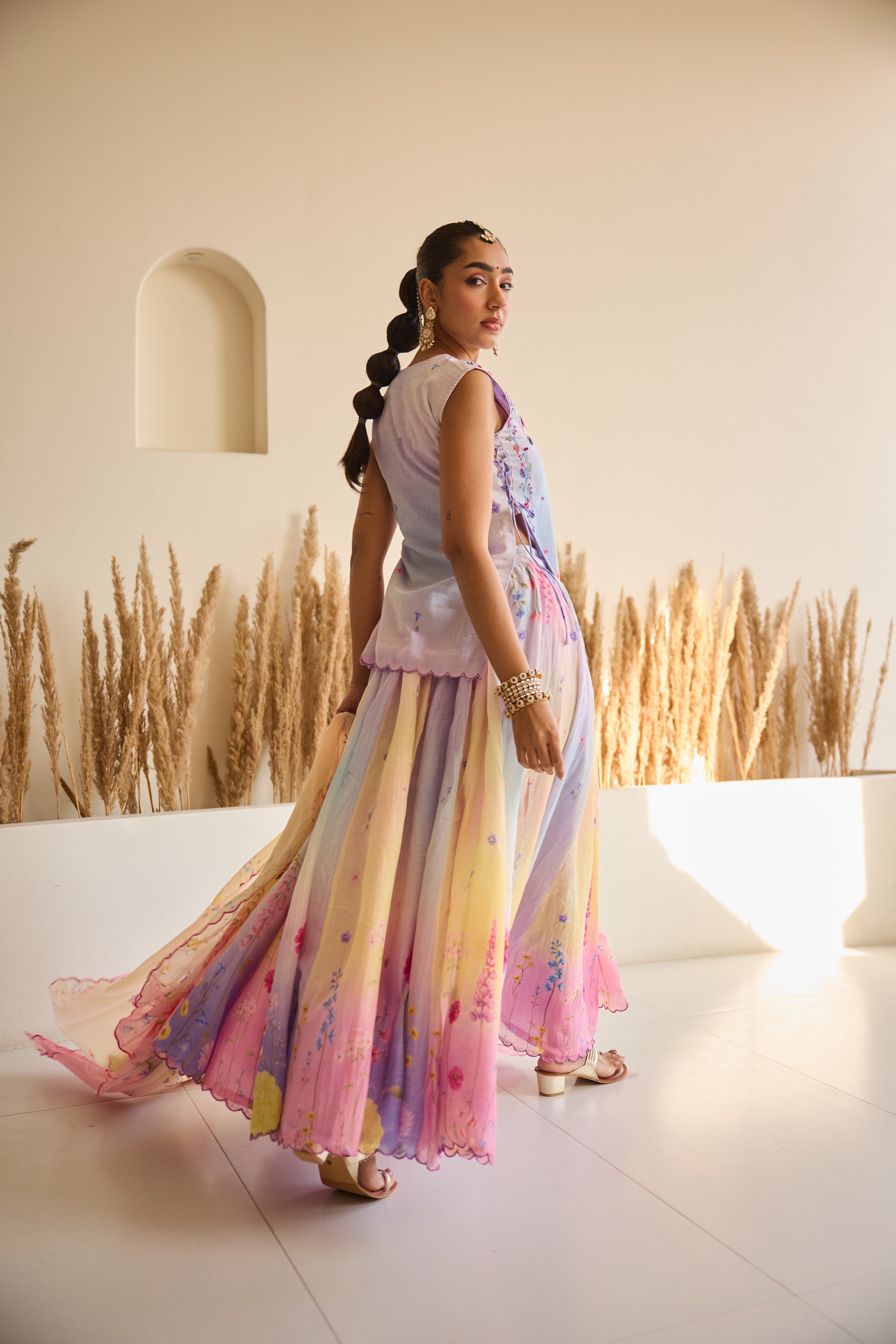 Varnima Chanderi Lehenga Set